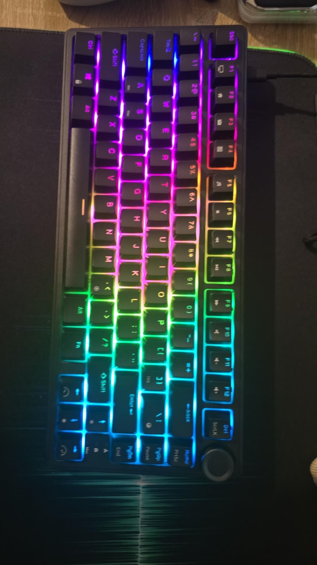 RK ROYAL KLUDGE R75 Wired Mechanical Gaming Keyboard, 75% Hot-Swap Mechanical Keyboard Volume Knob, Soft Pre-lubed Tactile Brown Switch customer photo 2