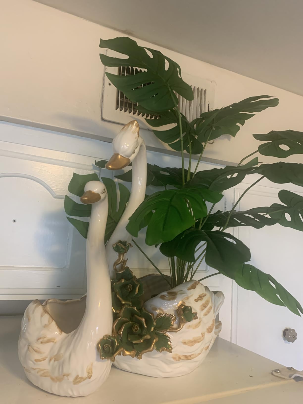 Der Rose 28'' Fake Plants Tall Artificial Monstera Faux Plants Indoor Outdoor Tree for Living Room Home House Decor customer photo 1