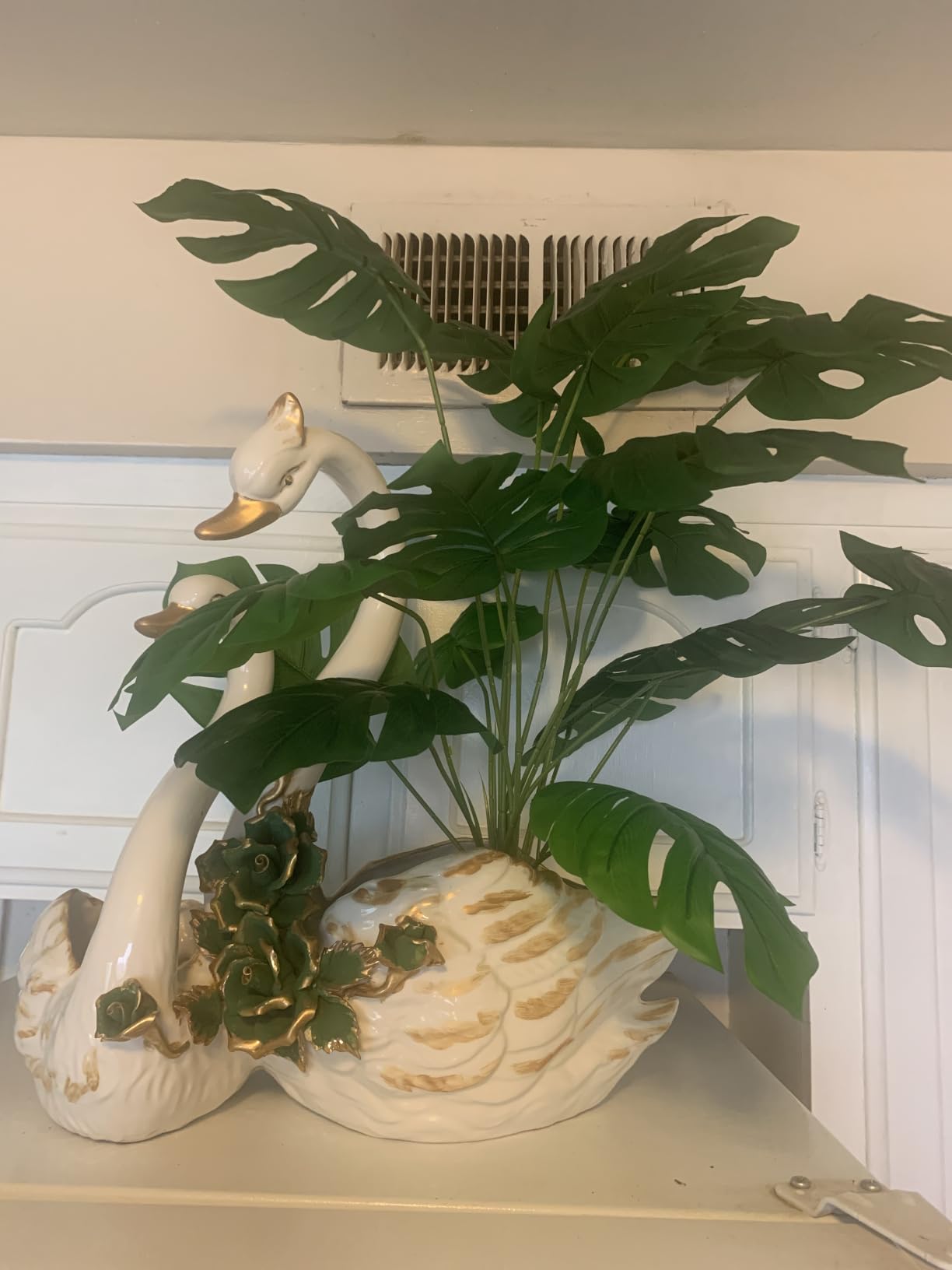 Der Rose 28'' Fake Plants Tall Artificial Monstera Faux Plants Indoor Outdoor Tree for Living Room Home House Decor customer photo 2