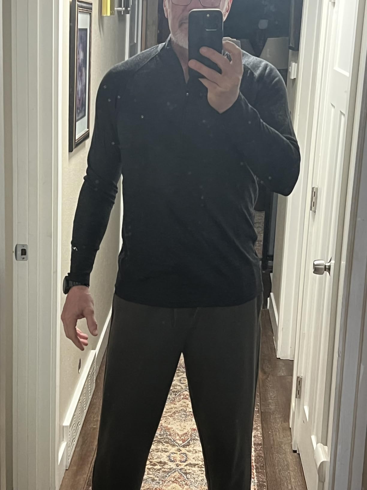 Merino Wool Base Layer Mens - Wool Half Zip Sweater Men - Merino Quarter Zip Pullover customer photo 1