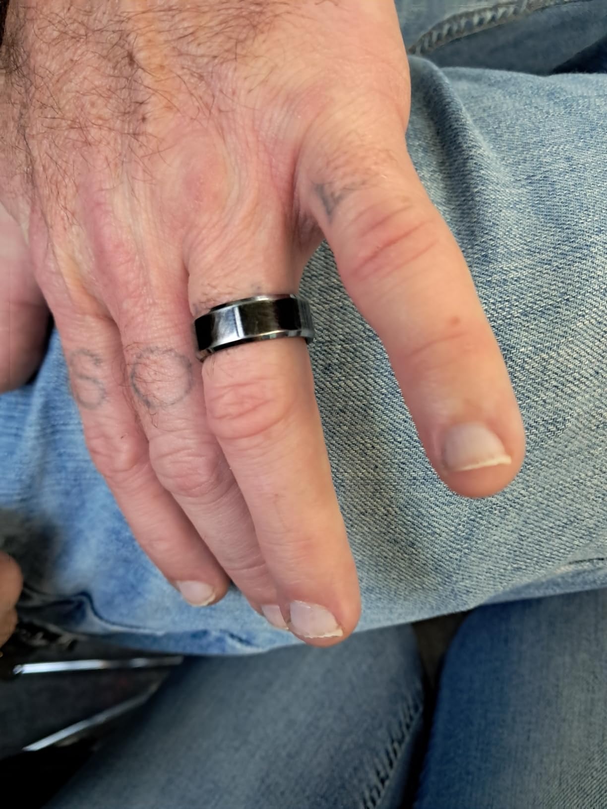 Men's Black Tungsten Carbide Wedding Band - Premium Grade Tungsten Black Wedding Band Beveled - Includes Silicon Band, Leather Drawstring Pouch, & Luxury Walnut Ring Box customer photo 1