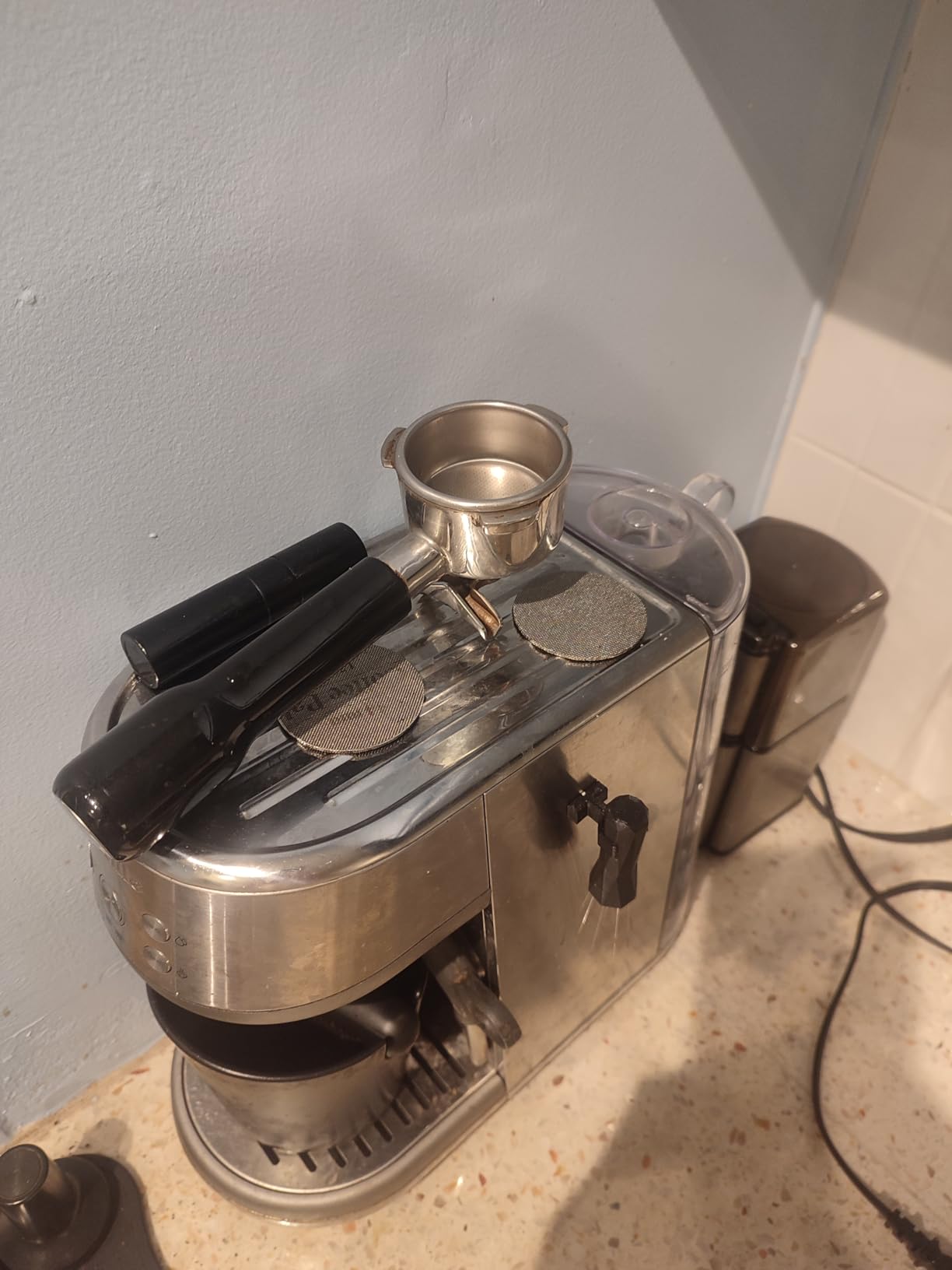 54mm Portafilter Double Spout Compatible with Breville Bambino Plus (BES500)/ Infuser (BES840XL) 54mm Breville Barista Series-ABS Handle customer photo 1