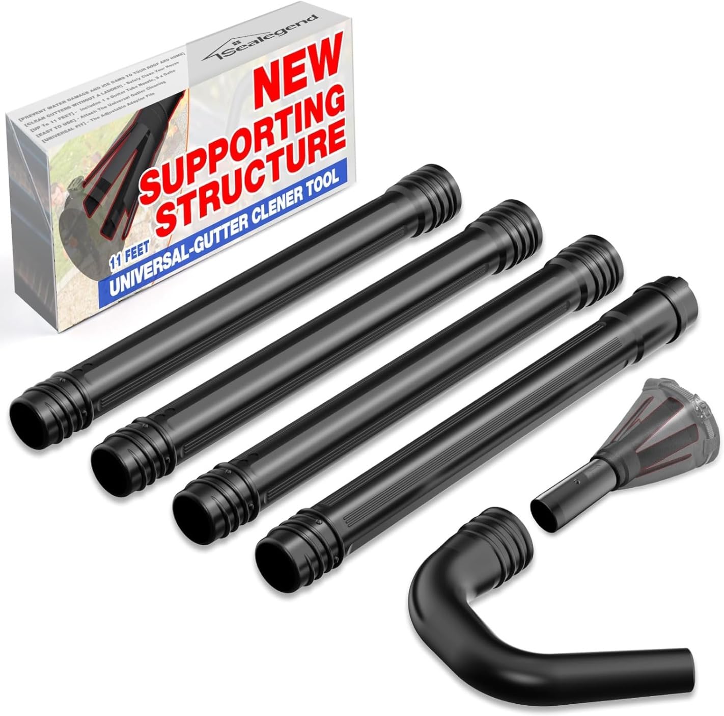 Sealegend Universal Gutter Cleaning Kit for Leaf Blowers (11 Feet) customer photo 2