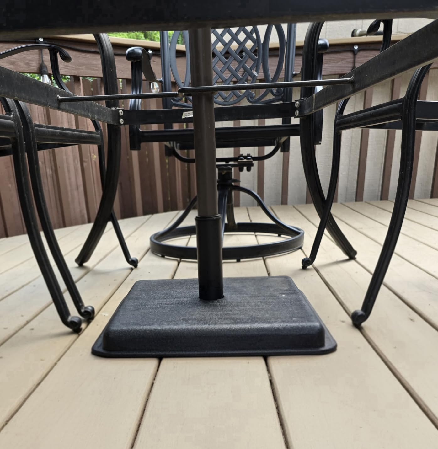 US Weight 40 Pound Umbrella Base - Weighted Umbrella Base For Use With Patio Table, Heavy Duty Base for Umbrella, Made in the USA customer photo 1