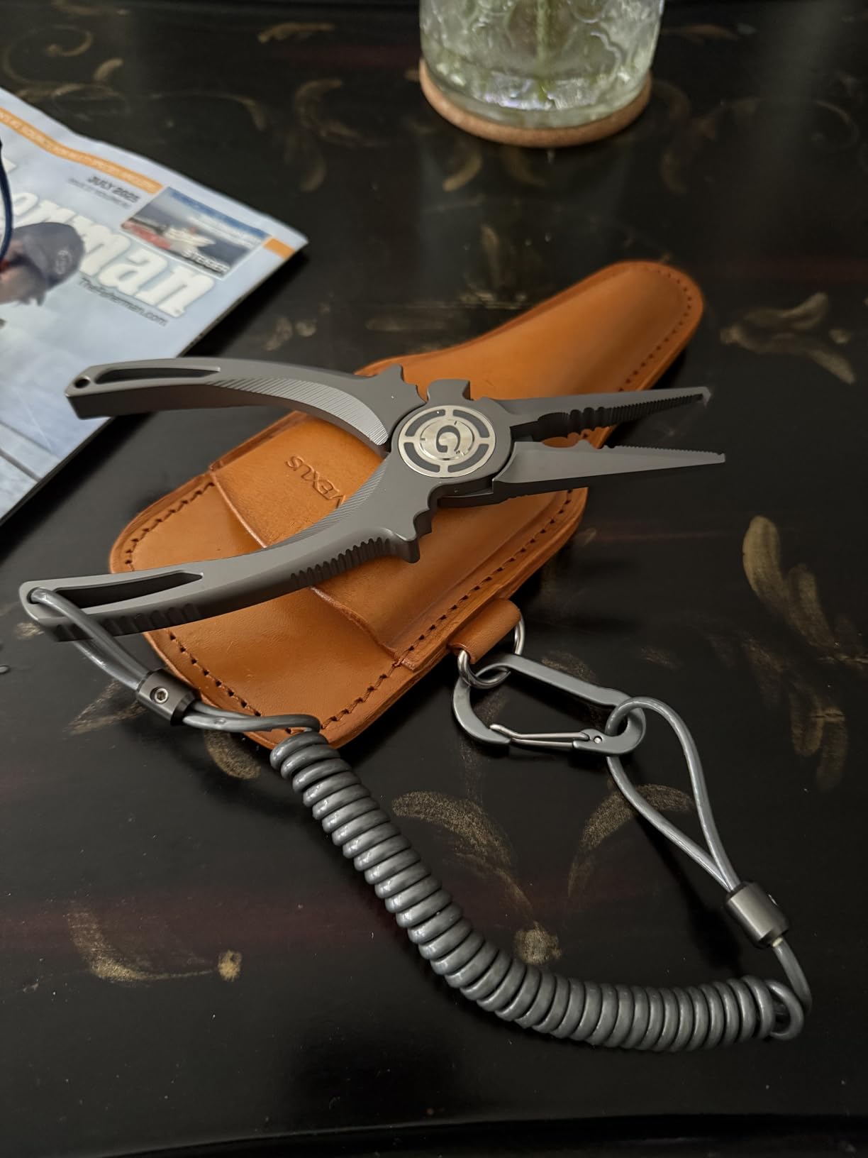 GOMEXUS Fishing Pliers Saltwater with Side Cutters, Never Rust Inshore & Nearshore Titanium Fishing gear with Lanyard & Leather Sheath, Hook Remover, (7'' Split Ring Nose) customer photo 2