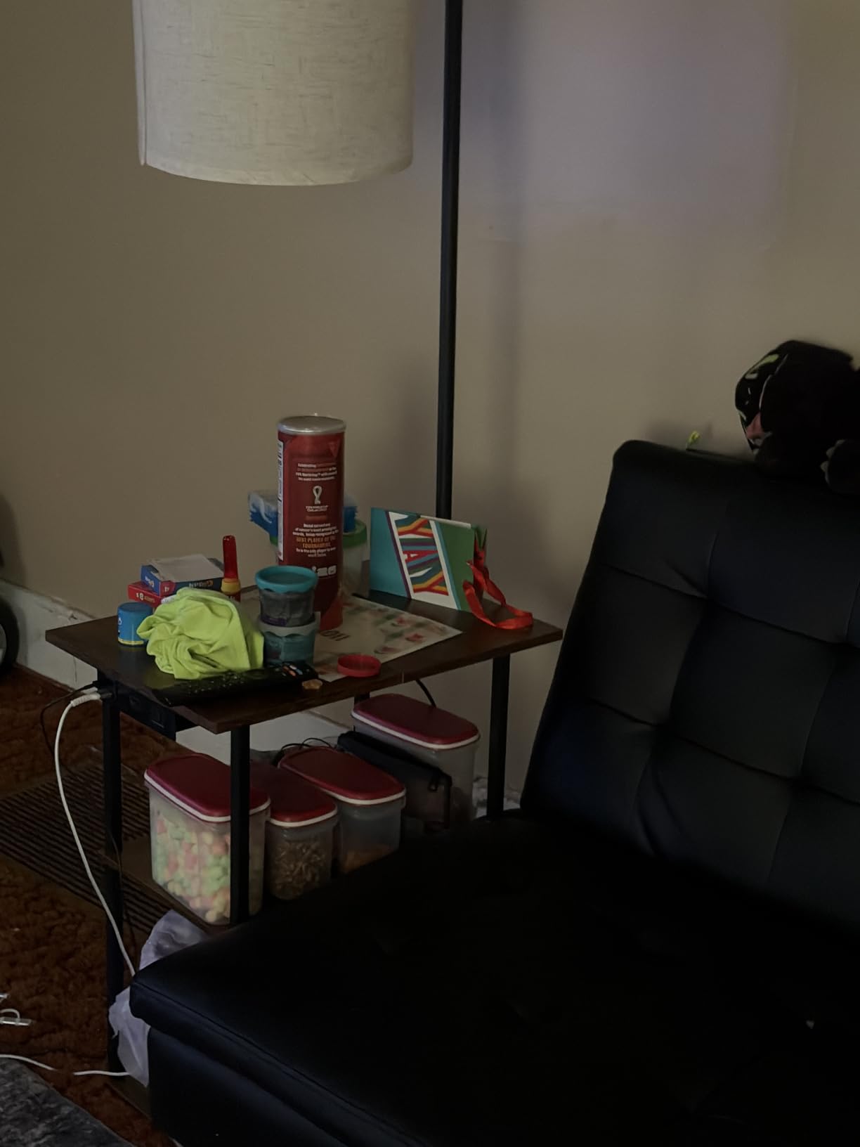 PESRAE Floor Lamp with Table, End Tables with Charging Station(USB & Type-C & AC Port), 3 Color Temperatures 9W LED Bulb, Modern Shelves Side Table for Bedroom, Living Room customer photo 1