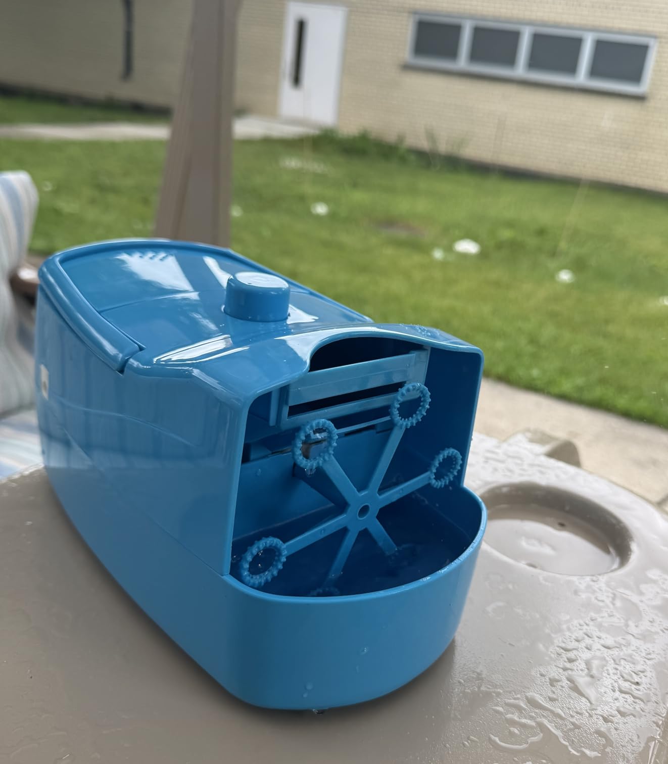Bubble Machine, Automatic 18000+ Per Minute Big Bubbles Blower Maker for Kids Toddlers with 2 Speeds, 6 Wands, Operated by Plugin or Batteries for Outdoor/Indoor Birthday Parties, Wedding customer photo 1