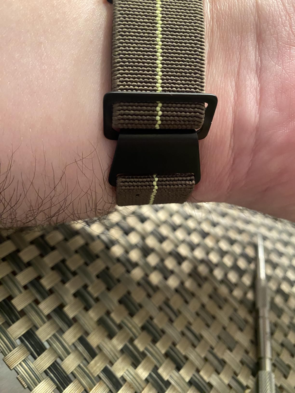 French Troops Paratrooper Watchband, Military Elastic Nylon Watch Strap with Hook-and-Loop customer photo 2