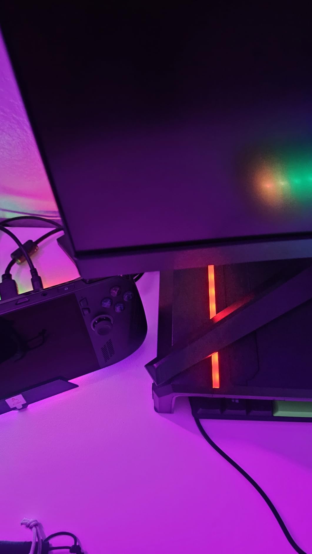 Heymaster Monitor Stand for Desk, Gaming Monitor Riser with RGB Light, Foldable Computer Monitor Stand Riser, Desk Organizers and Accessories for Desktop, Printer customer photo 1