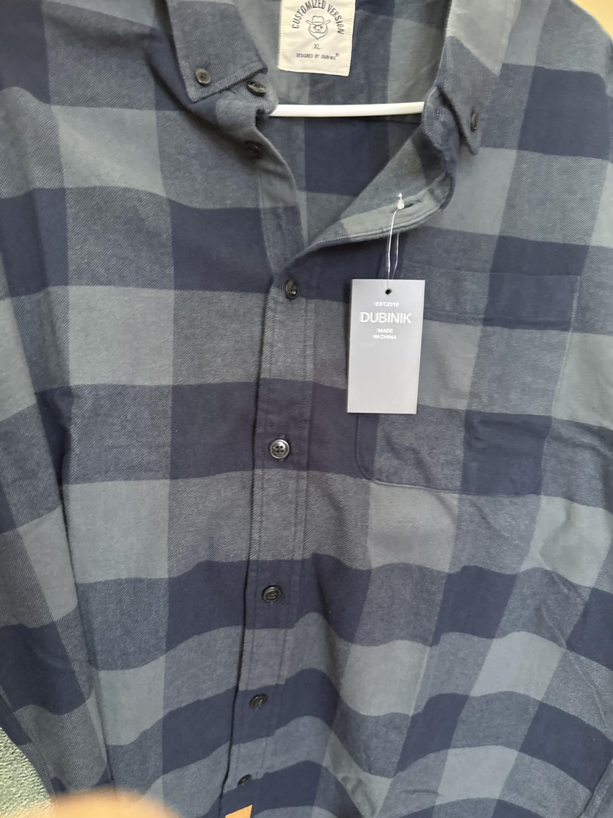6 oz Flannel Shirt for Men Pure Cotton Soft Warm Long Sleeve Plaid Shirts Casual Button Down for Outdoor Wear customer photo 2