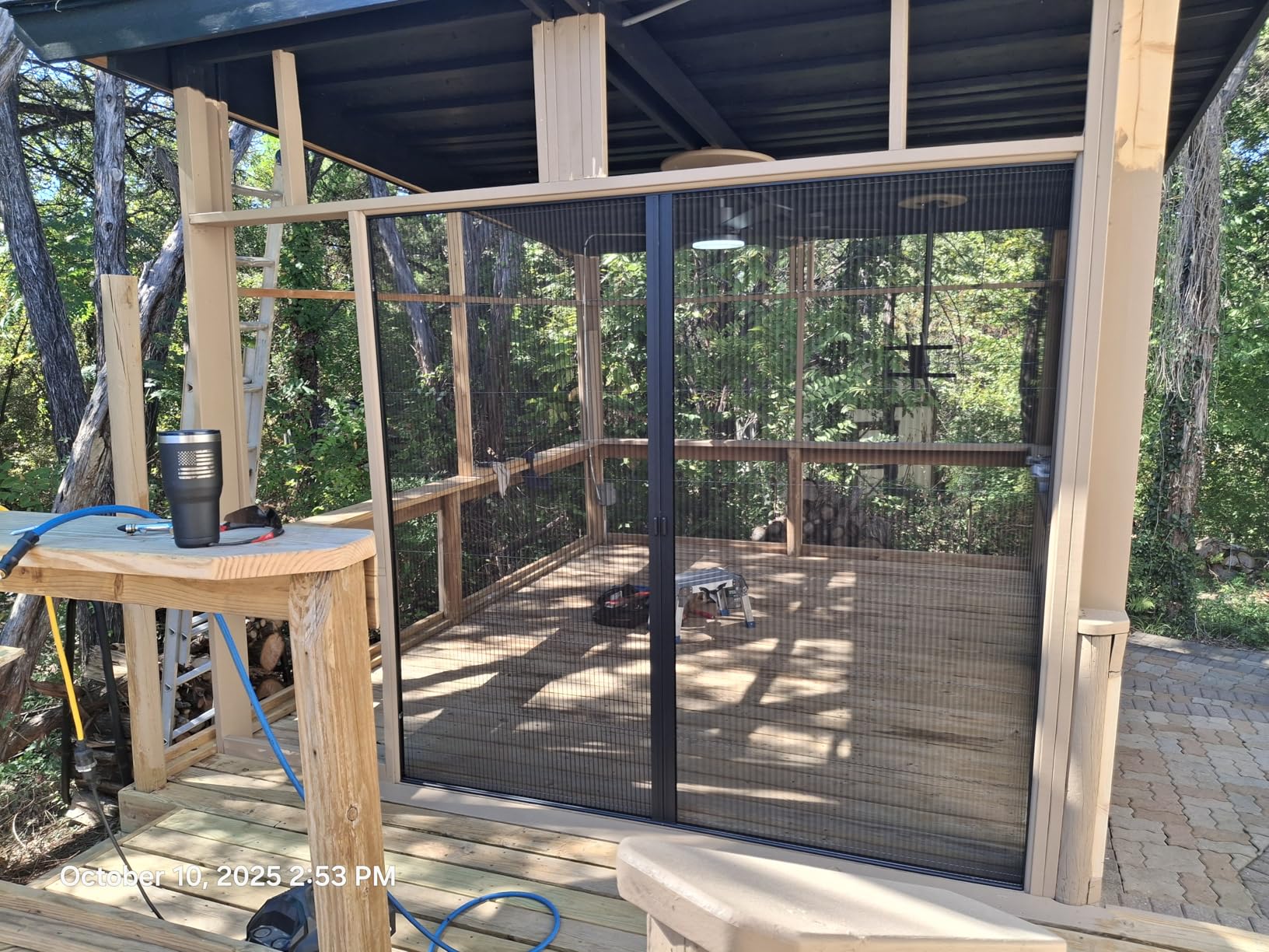 Retractable No-Drilling Sliding Screen Door, Seamless Aluminum Frame Low-Profile Tracks for Closer to Nature, Keeping Insects Out, Pet and Child-Friendly, Customizable Sizes for Your Opening customer photo 2