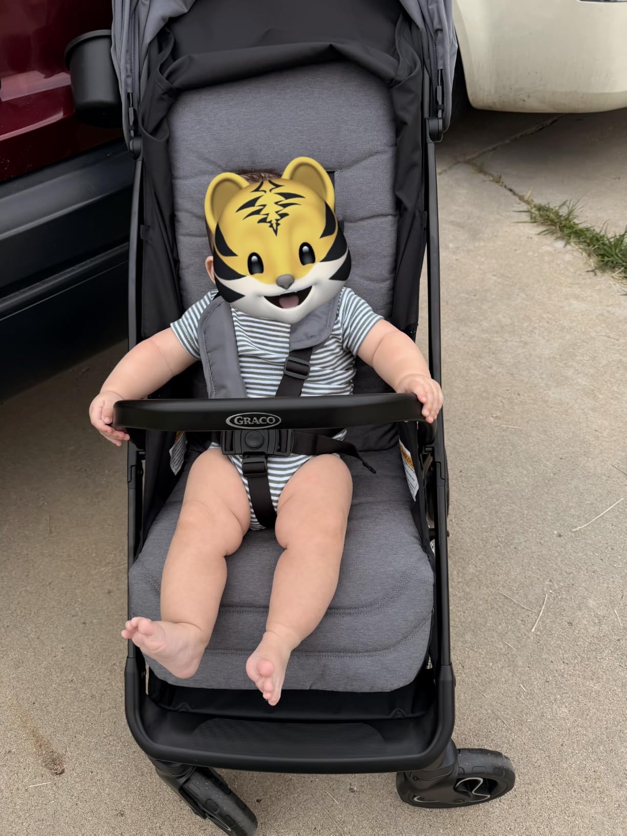 Graco Ready2Jet Compact Stroller Overhead Friendly Compact Travel Stroller with Automatic Fold, Kingston customer photo 2