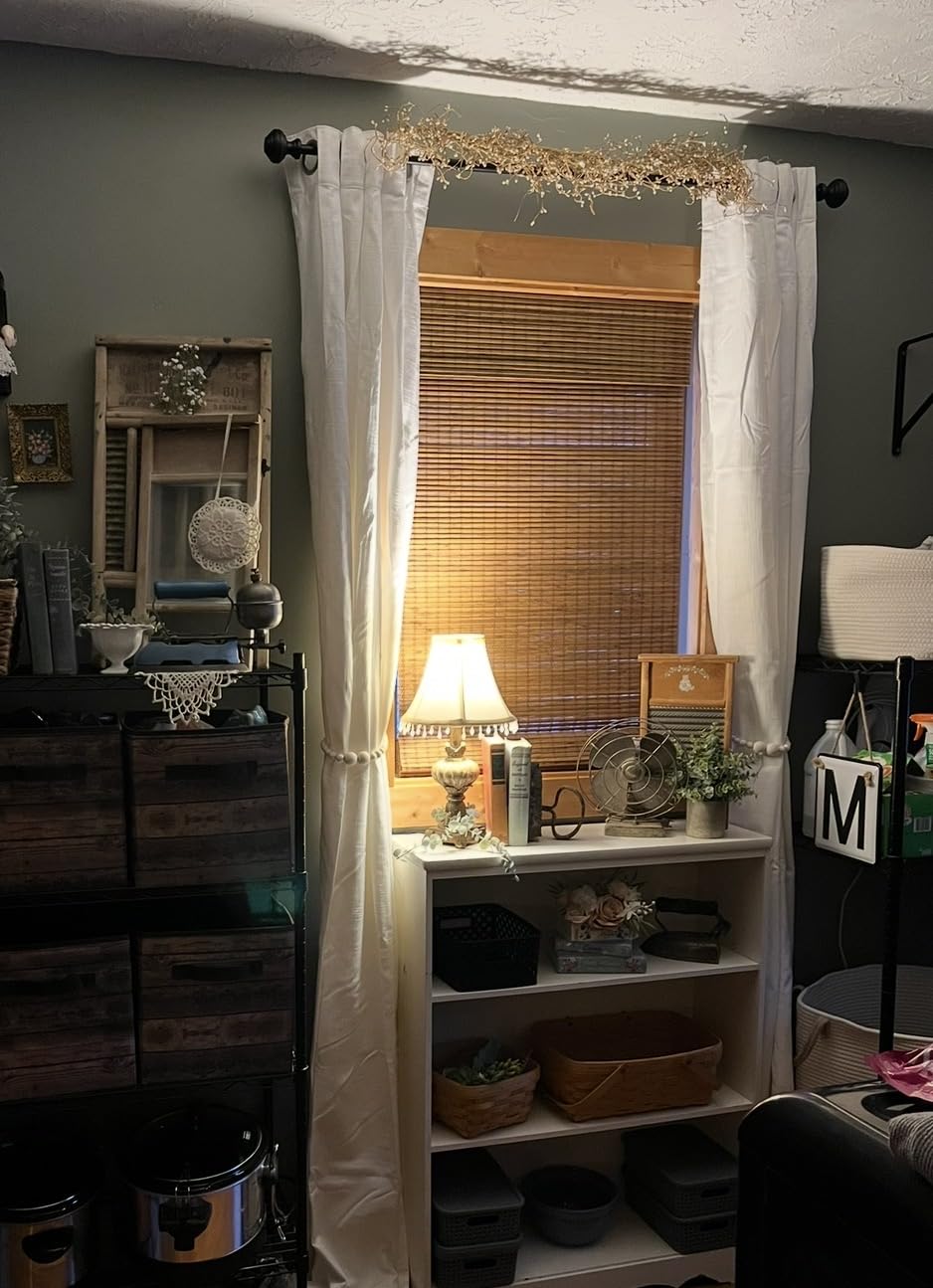 LazBlinds Cordless Bamboo Roman Shades, Privacy Blinds for Interior Windows, Room Darkening Roll Up Bamboo Blinds for Home & Patio, 34.5