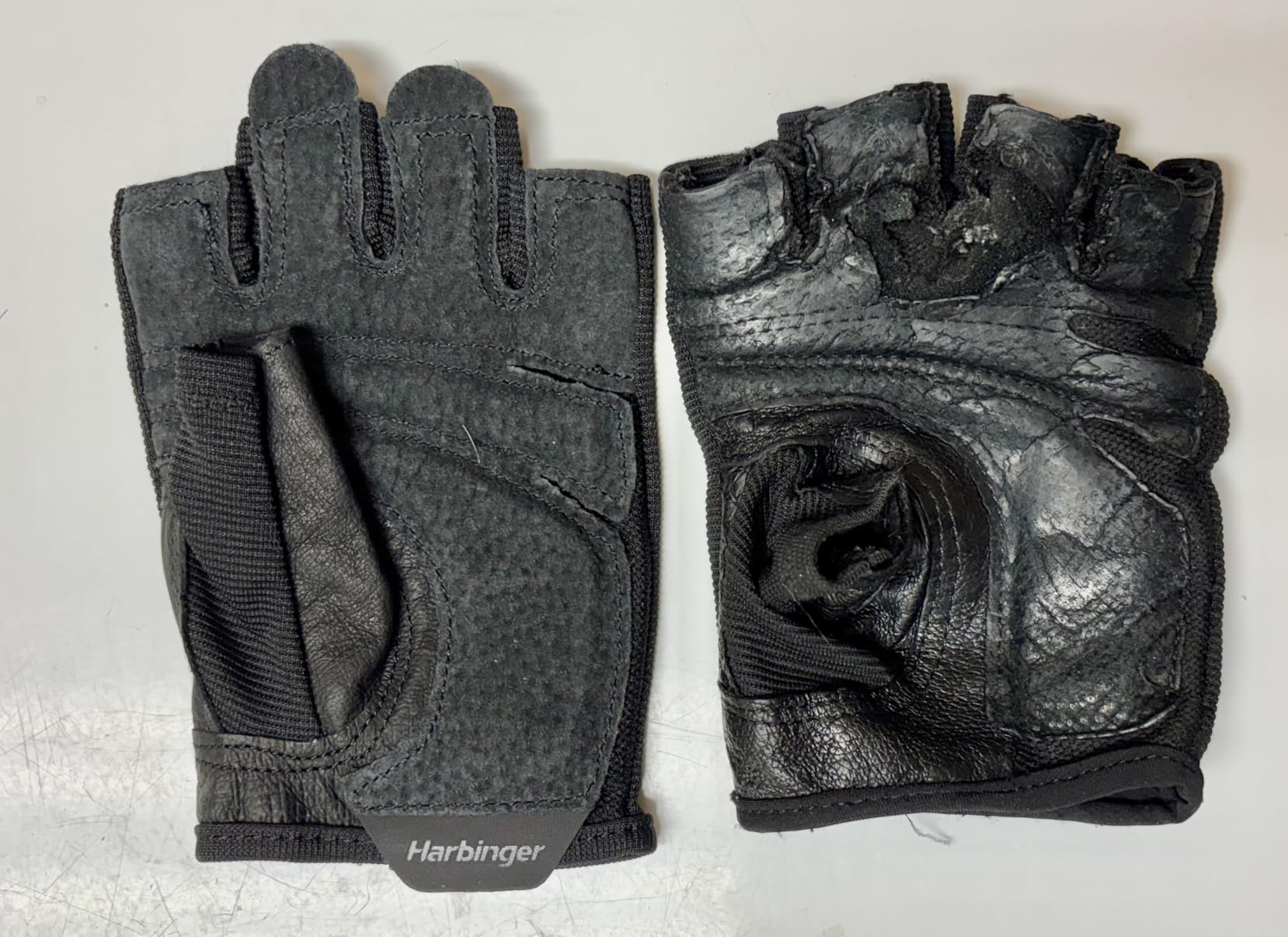 Power Gloves 3.0 - Durable Half Finger Weightlifting Gloves with Adjustable Wrist Closure, Breathable Leather Palm, Men's customer photo 1