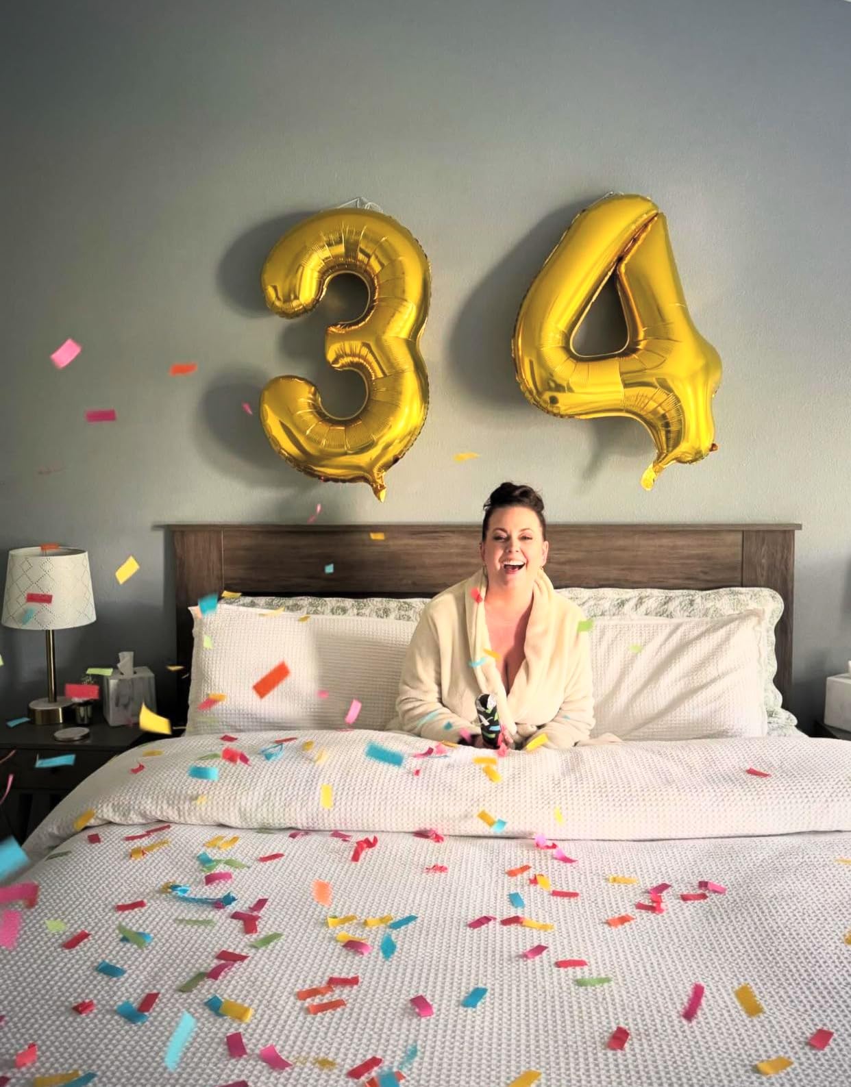 6 Pack 12 Inch Confetti Cannon Multicolor Confetti Popper Party Shooter for Wedding Birthday Graduation Celebration, Biodegradable Paper Launches 16 ft customer photo 2