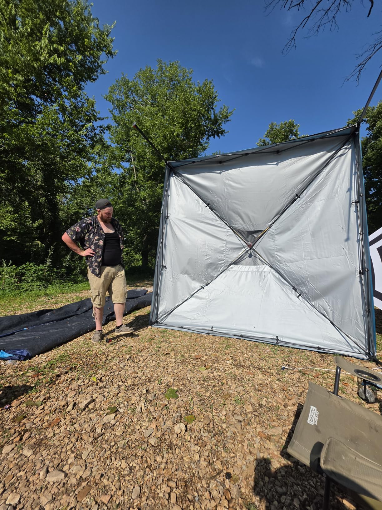 Best Choice Products 10x10ft Pop Up Canopy Tent with Sidewall, 1 Person 1 Minute Set Up, Carry Case, 4 Weight Bags - Orange customer photo 1