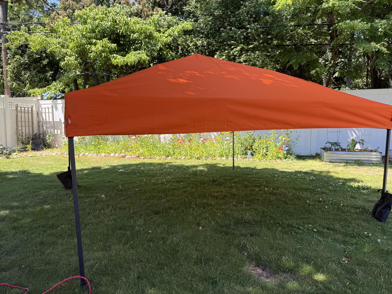 Best Choice Products 10x10ft Pop Up Canopy Tent with Sidewall, 1 Person 1 Minute Set Up, Carry Case, 4 Weight Bags - Orange customer photo 2
