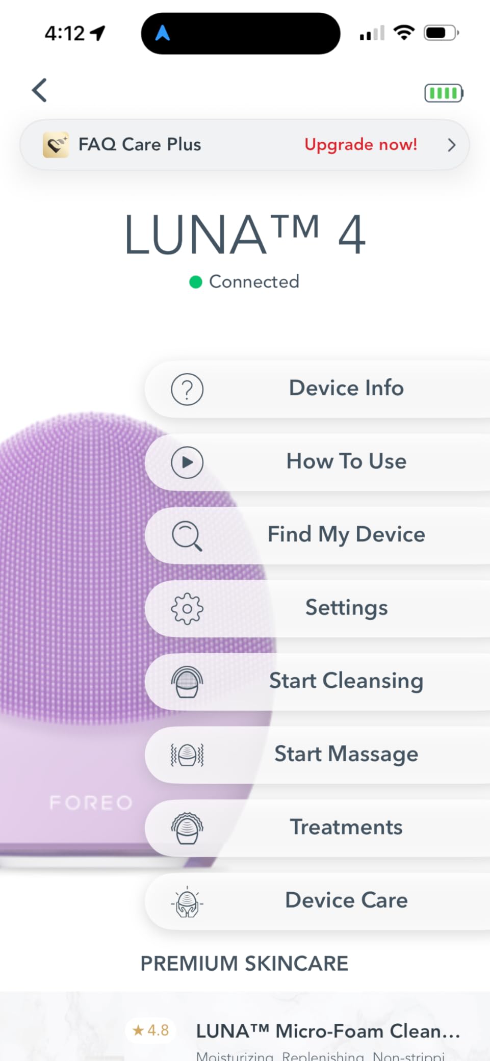 FOREO Deep & Gentle LUNA 4 Sensitive Bundle - Facial Cleansing Brush + Cleanser customer photo 1