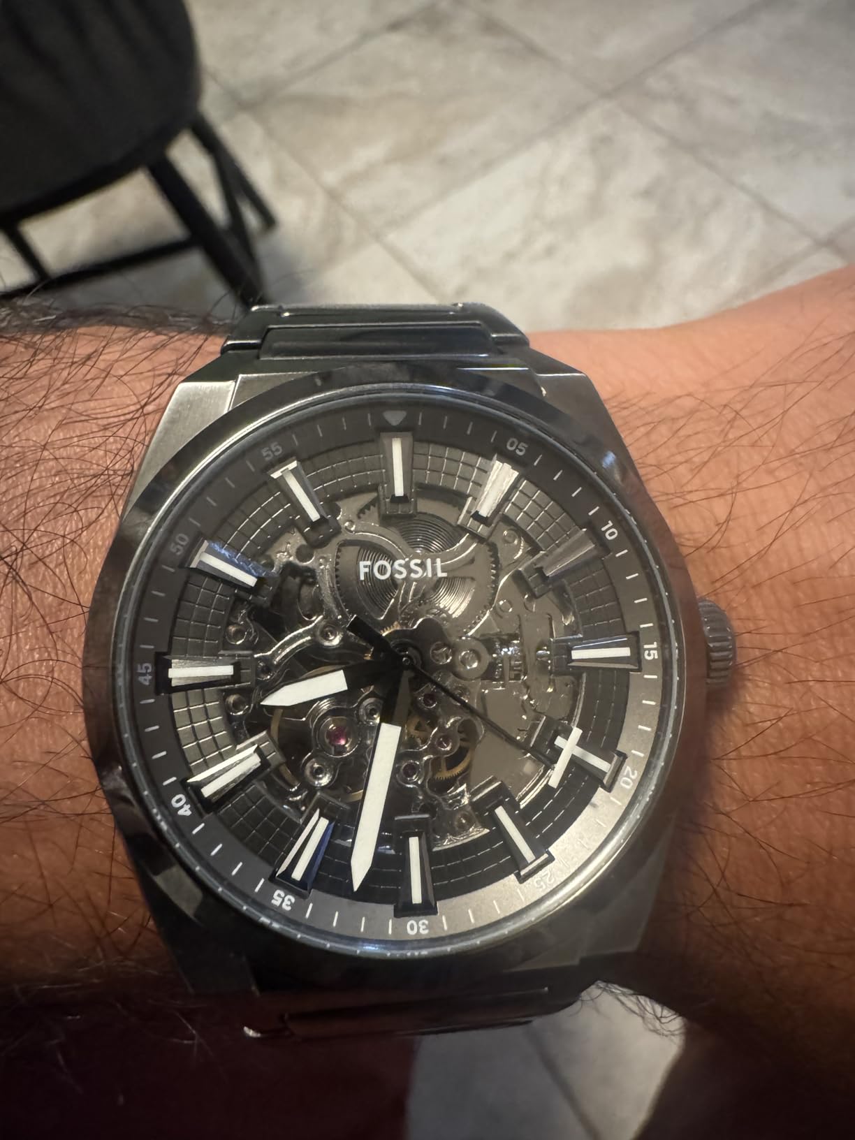 Fossil Men's Everett Automatic Stainless Steel Three-Hand Watch customer photo 2