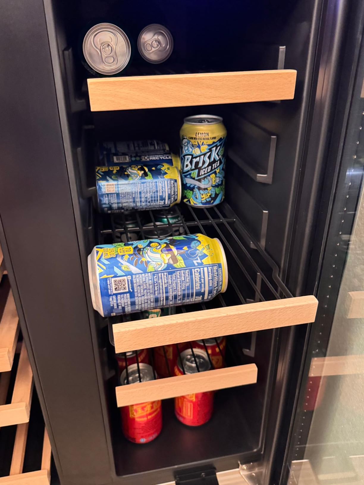 BODEGA 24 Inch Wine and Beverage Refrigerator, Dual Zone Wine and Bar Beverage Cooler, Commercial Black Bar Cooler With 2 Glass Doors, Bar Fridge Hold 19 Bottles and 57 Cans, Built-In or Freestanding. customer photo 2