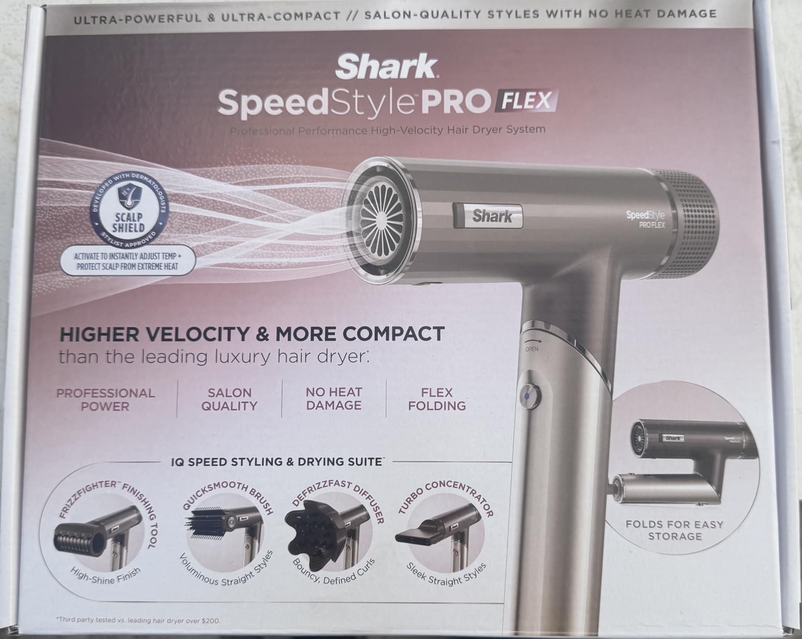 Shark SpeedStyle Pro Flex Professional Performance High-Velocity Hair Dryer System with Scalp Shield & IQ Speed Styling and Drying Suite (HD542) customer photo 2