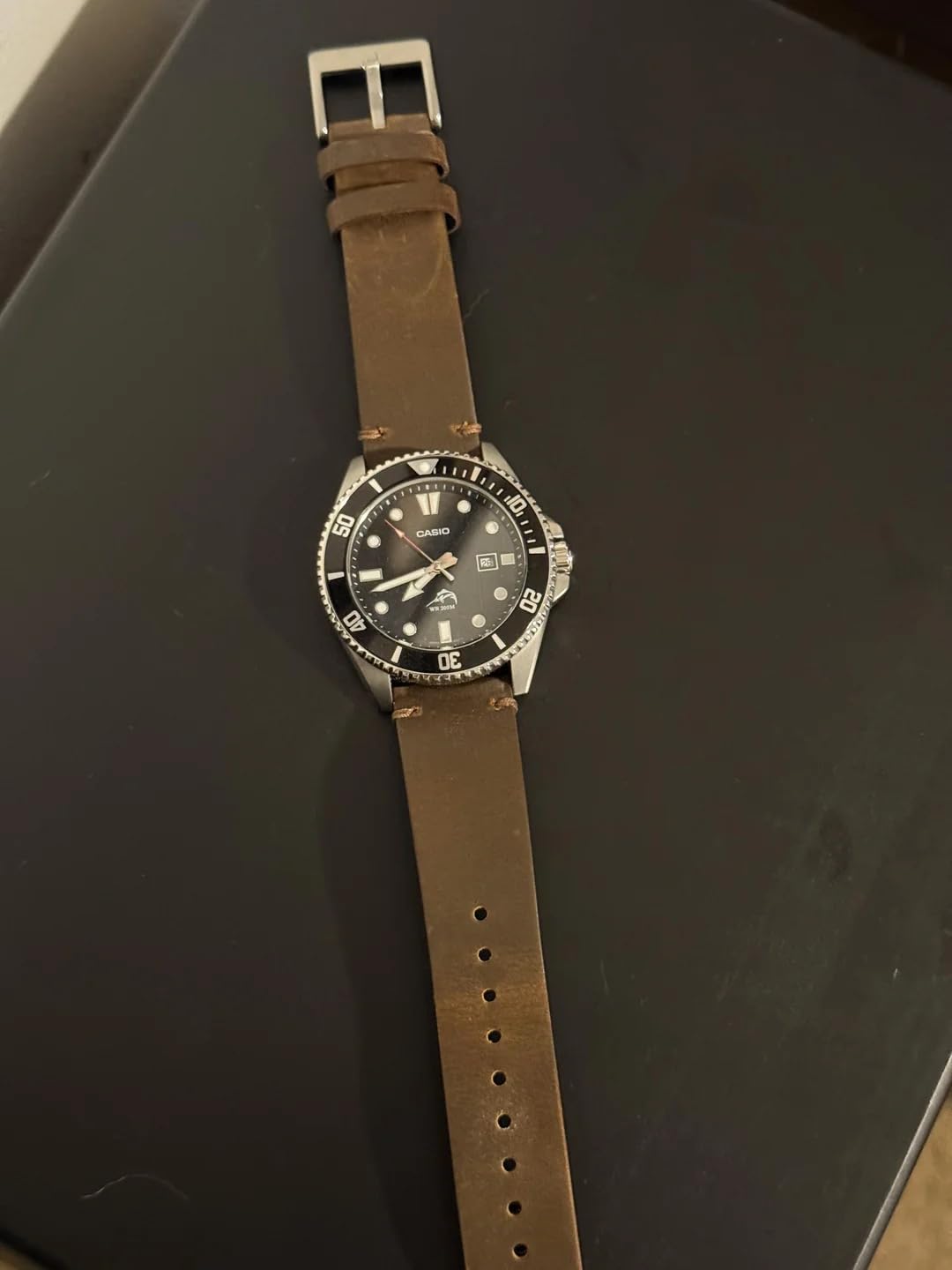 BISONSTRAP Distressed Leather Watch Strap, Watch Replacement Bands for Men, Quick Release Spring Bars, Band Width 18mm 19mm 20mm 22mm 24mm customer photo 1