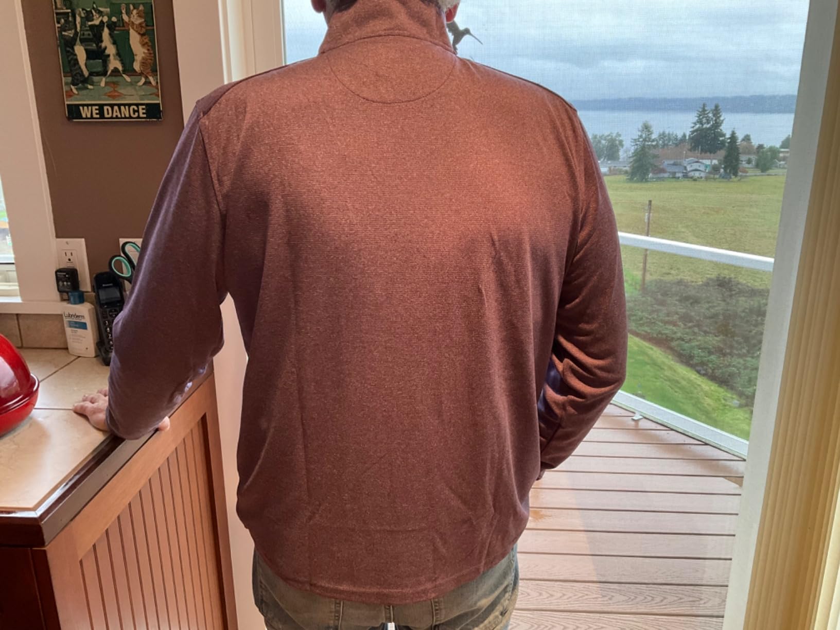 Obla Golf Quarter Zip Pullover for Men Mock Neck Sweatshirt Lightweight Sun Protection Men's Long Sleeve Golf Shirt customer photo 2