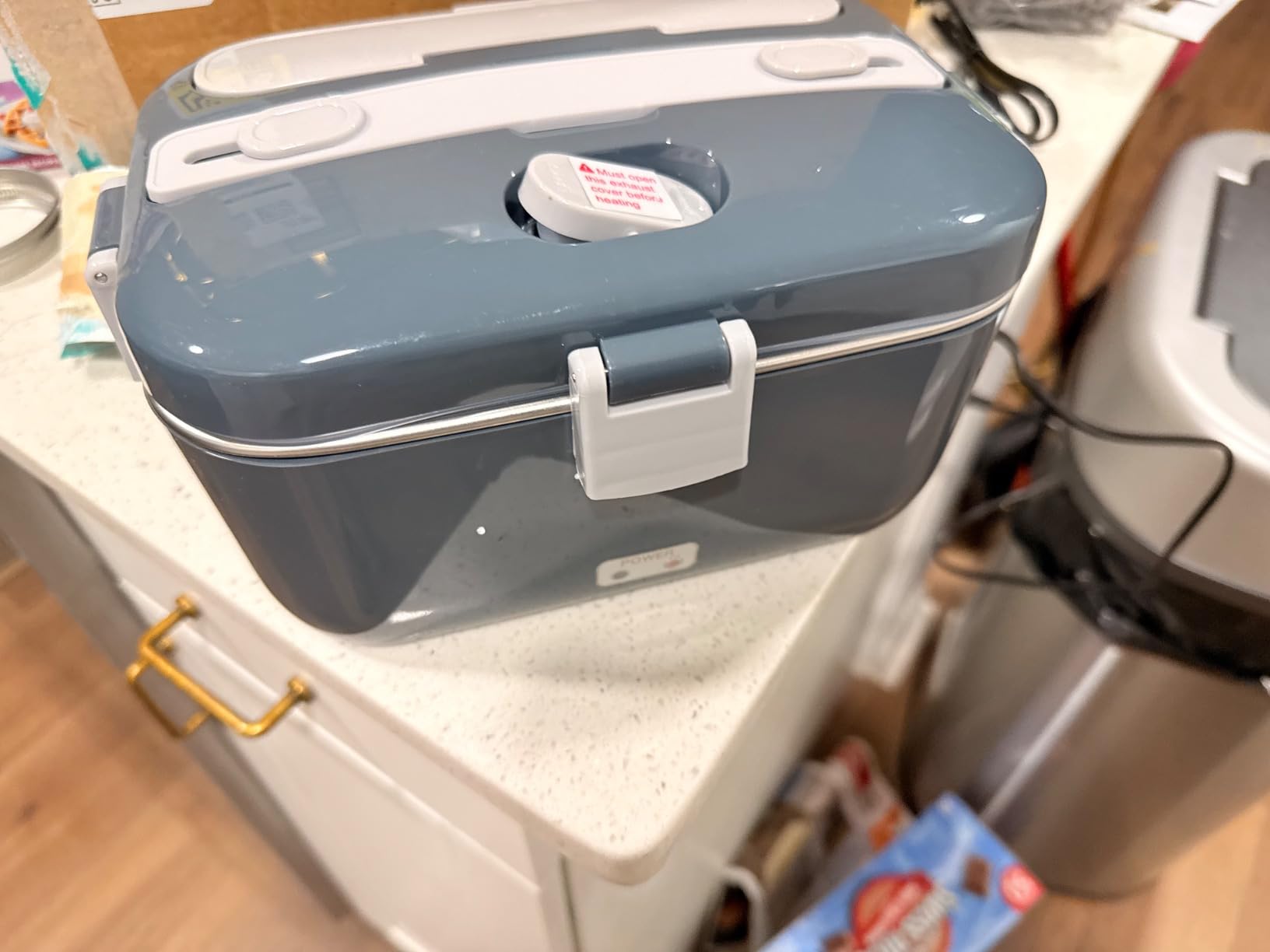 DUPASU Electric Lunch Box Food Warmer: 100W Heated Lunch Box for Adults, 1.8L Portable Fast Heating Lunchbox Food Heater for Car, Truck, Work, Travel, 12/24V/110-230V customer photo 2