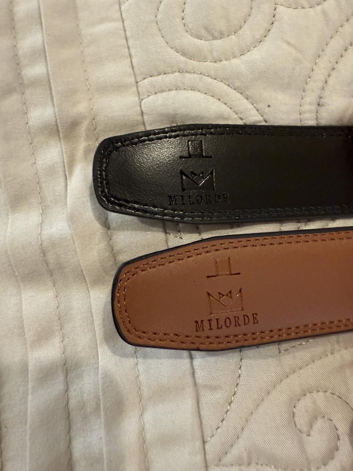 Men's Leather Dress Belt 2Pack, Handmade, Genuine Leather, Fashion & Classic Designs for Work Business and Casual customer photo 1