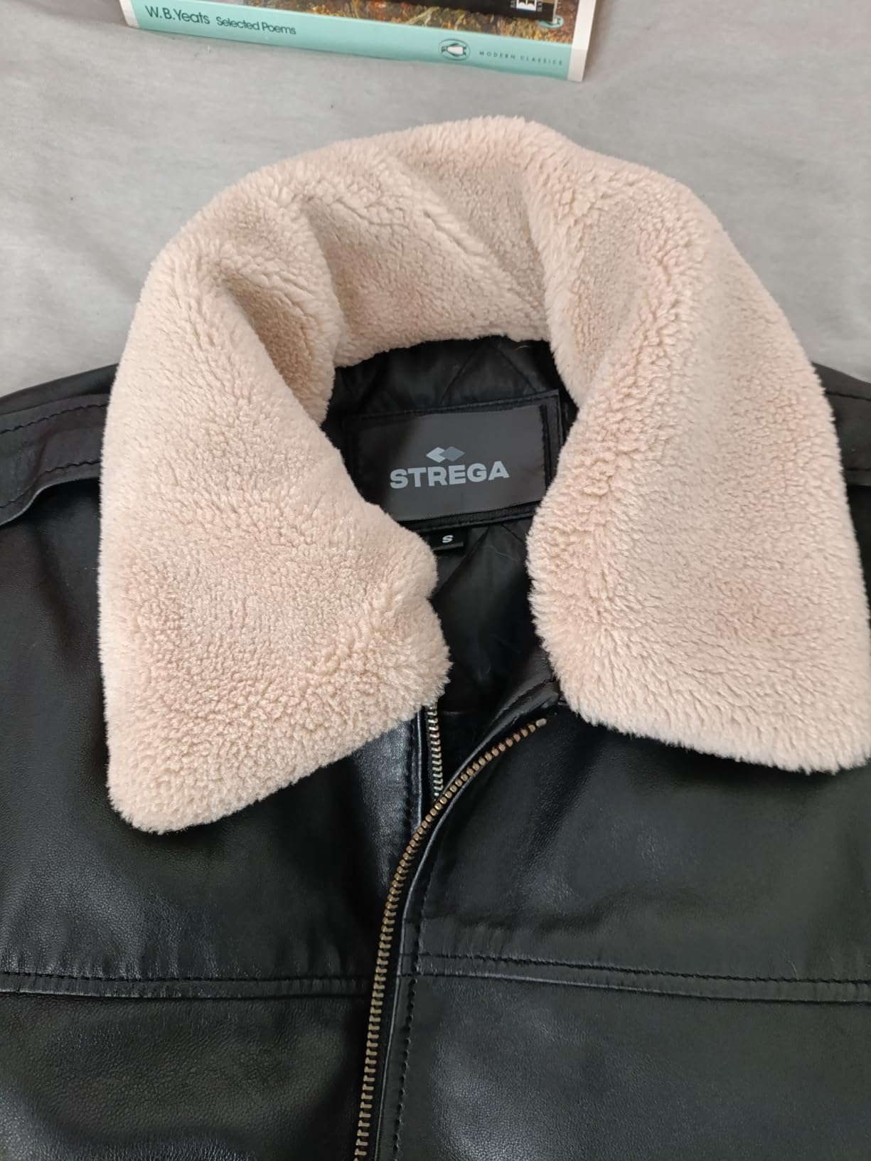 Men's Leather Bomber Aviator Jacket - Top Grain New Zealand Lambskin Leather with Diamond Quilted Lining customer photo 2
