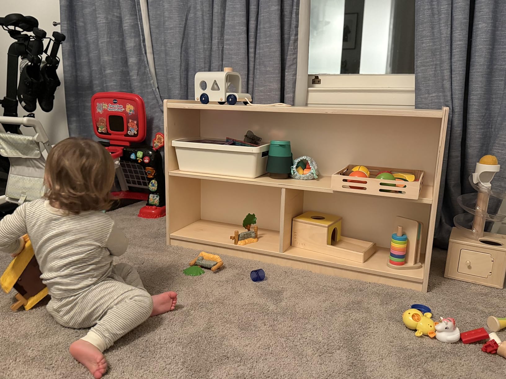Lovevery, The Montessori Playshelf, 2-in-1 Storage Shelf Makes Toy Rotation and Storage Simple, 100% Birchwood Design customer photo 1