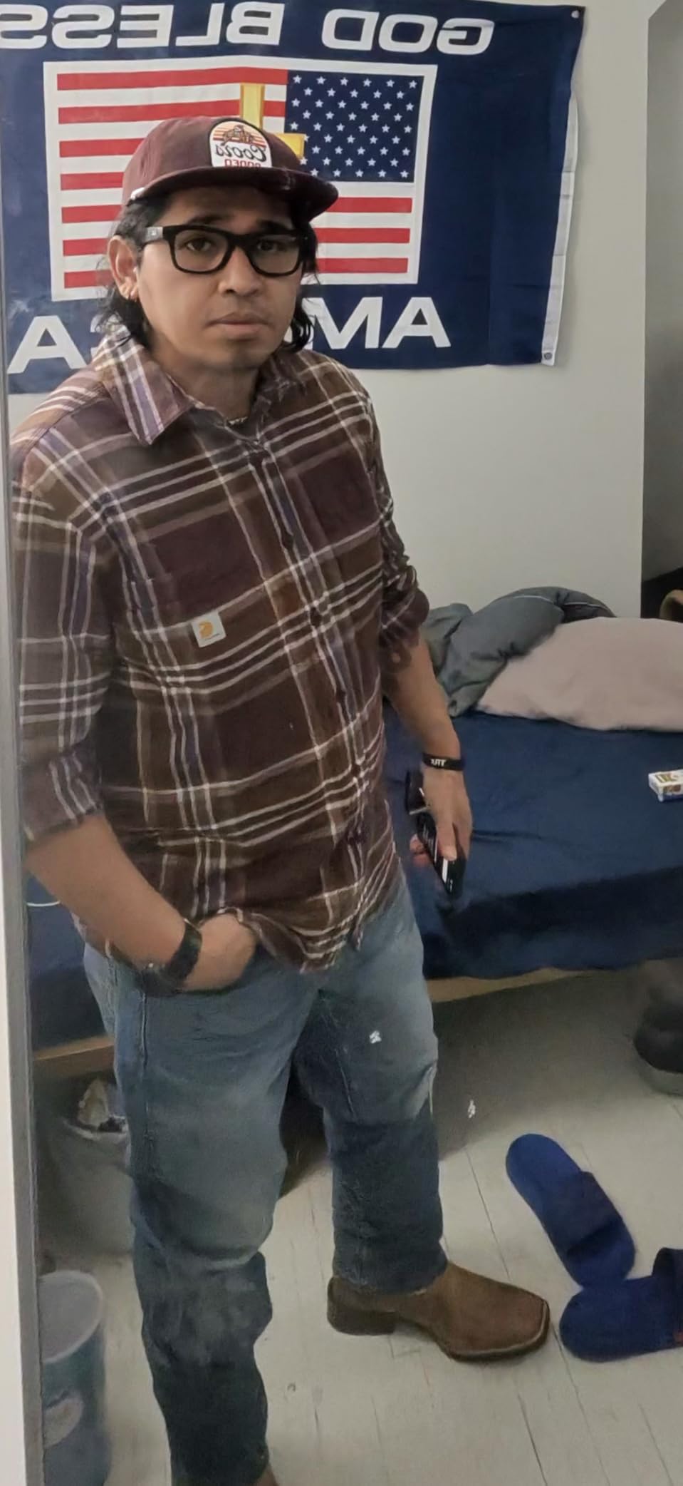 Men's Rugged Flex Relaxed Fit Midweight Flannel Long-Sleeve Plaid Shirt customer photo 1