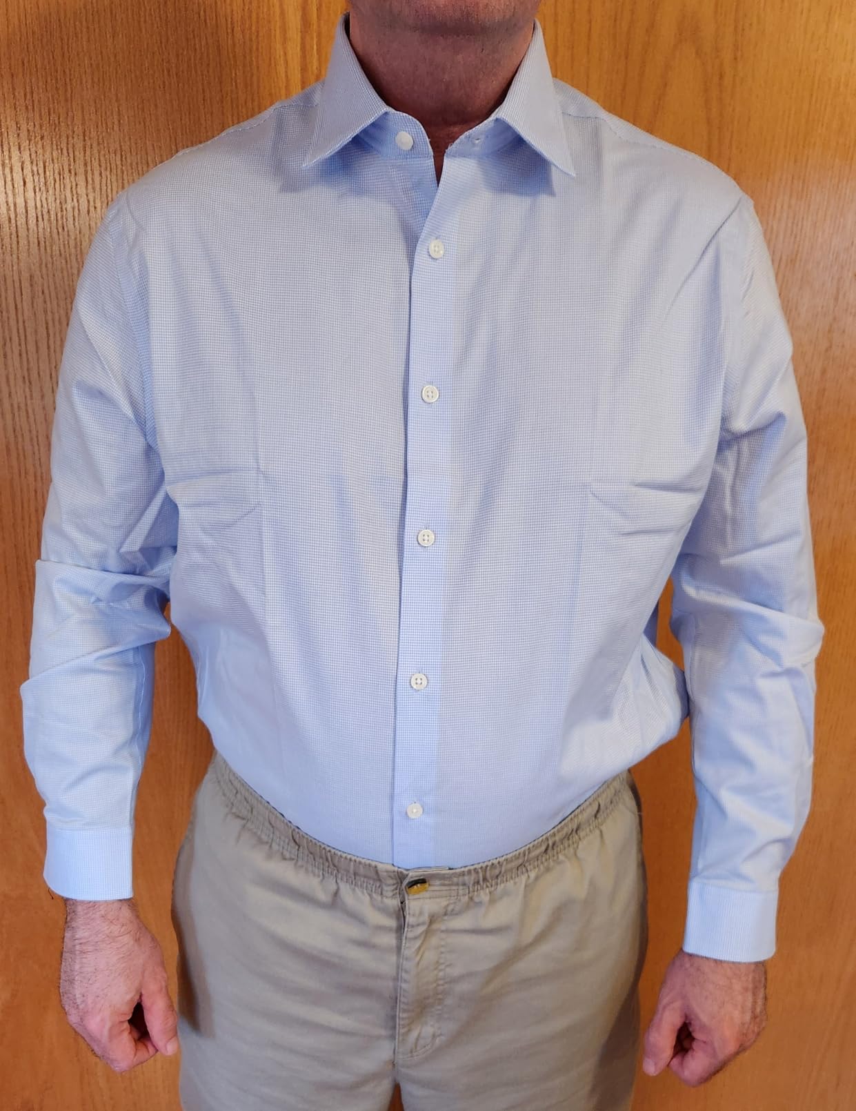 Michael Kors Men's Dress Shirt Ultra Wrinkle Free Stretch Regular Fit customer photo 2