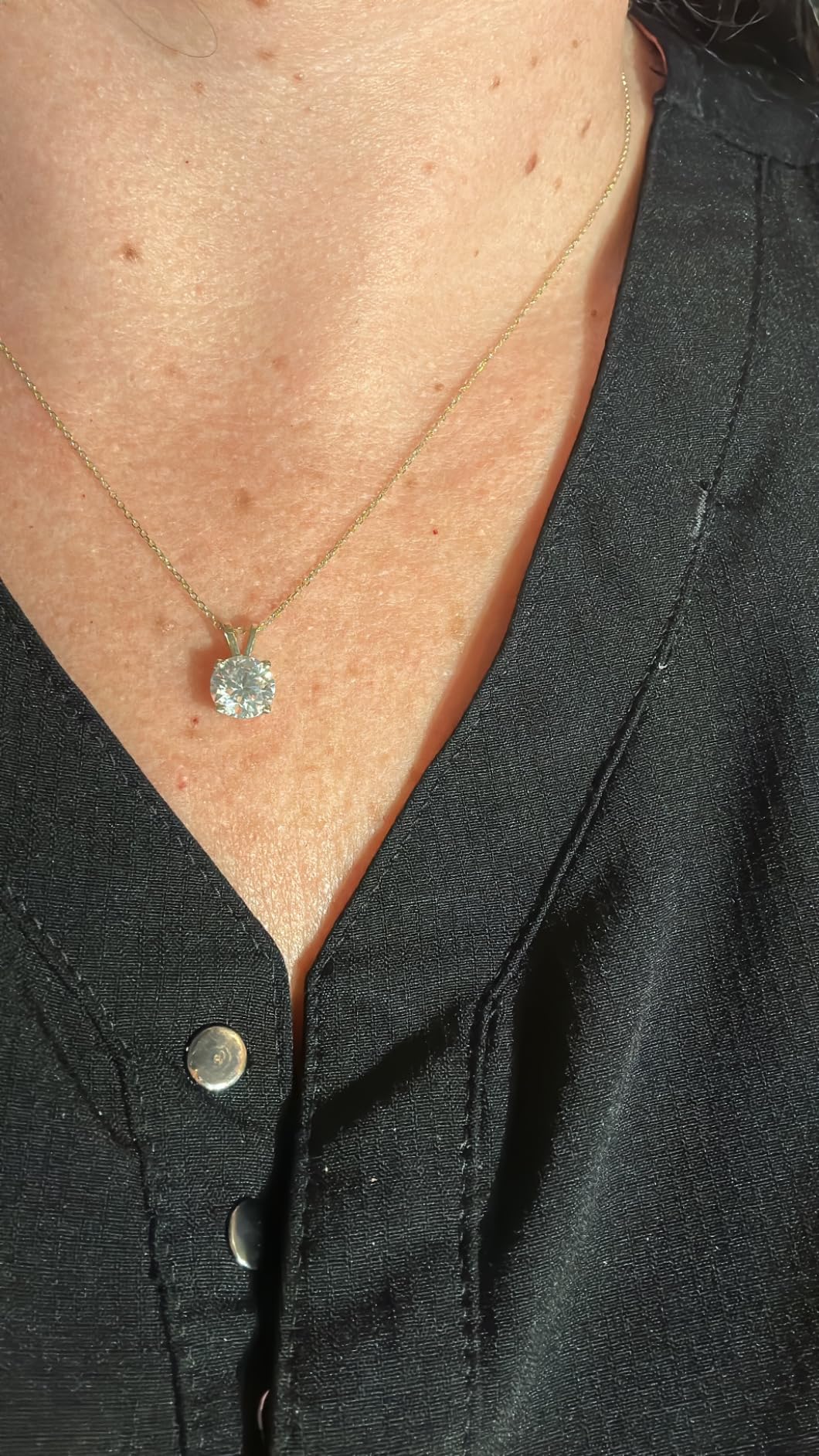 The Diamond Deal .25-1.00 Carat Round Brilliant Solitaire IGI Certified Lab-Grown Diamond Solitaire Pendant Necklace | 14k Yellow or White or Rose/Pink Gold With 18