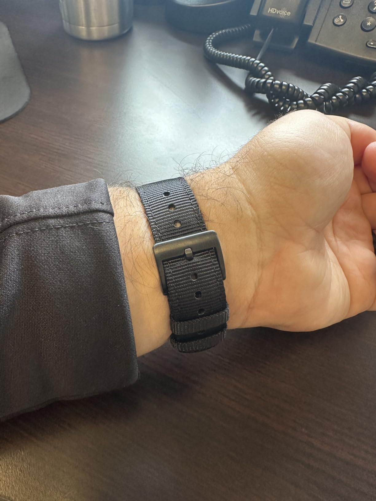 BISONSTRAP Men's Nylon Watch Bands, Two-Piece Military Watch Straps, Quick Release, Brushed Buckle customer photo 1