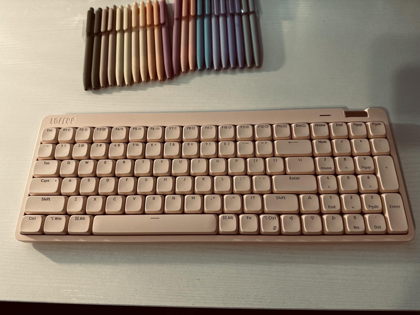 Lofree Flow Lite 100 Keys Low Profile Mechanical Keyboard, Swappable Rechargeable Wireless Keyboard with 2.4G Receiver, Bluetooth and Wired Connection for Windows, Mac/ Specter Linear Switches (Marble) customer photo 2
