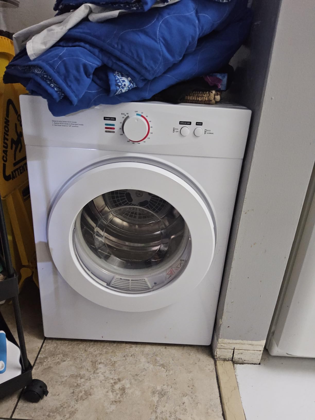 Feelfunn 2.65 Cu. Ft. Portable Clothes Dryer, 1400W Front Load | LCD Touch Panel and Stainless Steel Tub Provide Convenient Tumble Drying for Laundry Rooms, Apartments, and Dorms customer photo 1