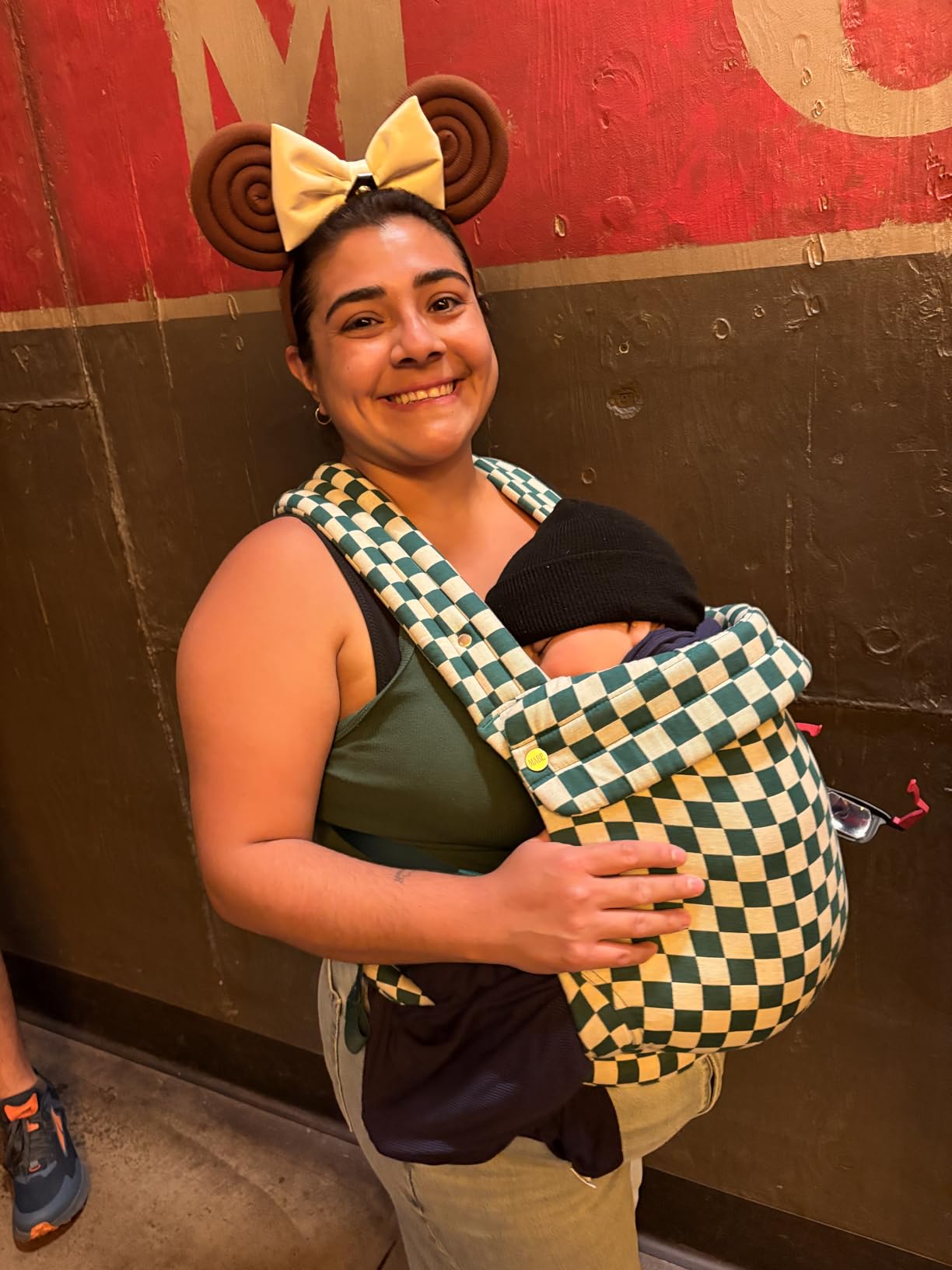 Mabe Monarch Ergonomic Baby Carrier - Premium Cotton Soft Structured Newborn to Toddler Carrier with Hip-Healthy Design, 3 Carry Positions (9-46 lbs), Lightweight & Breathable, (Houndstooth) customer photo 2