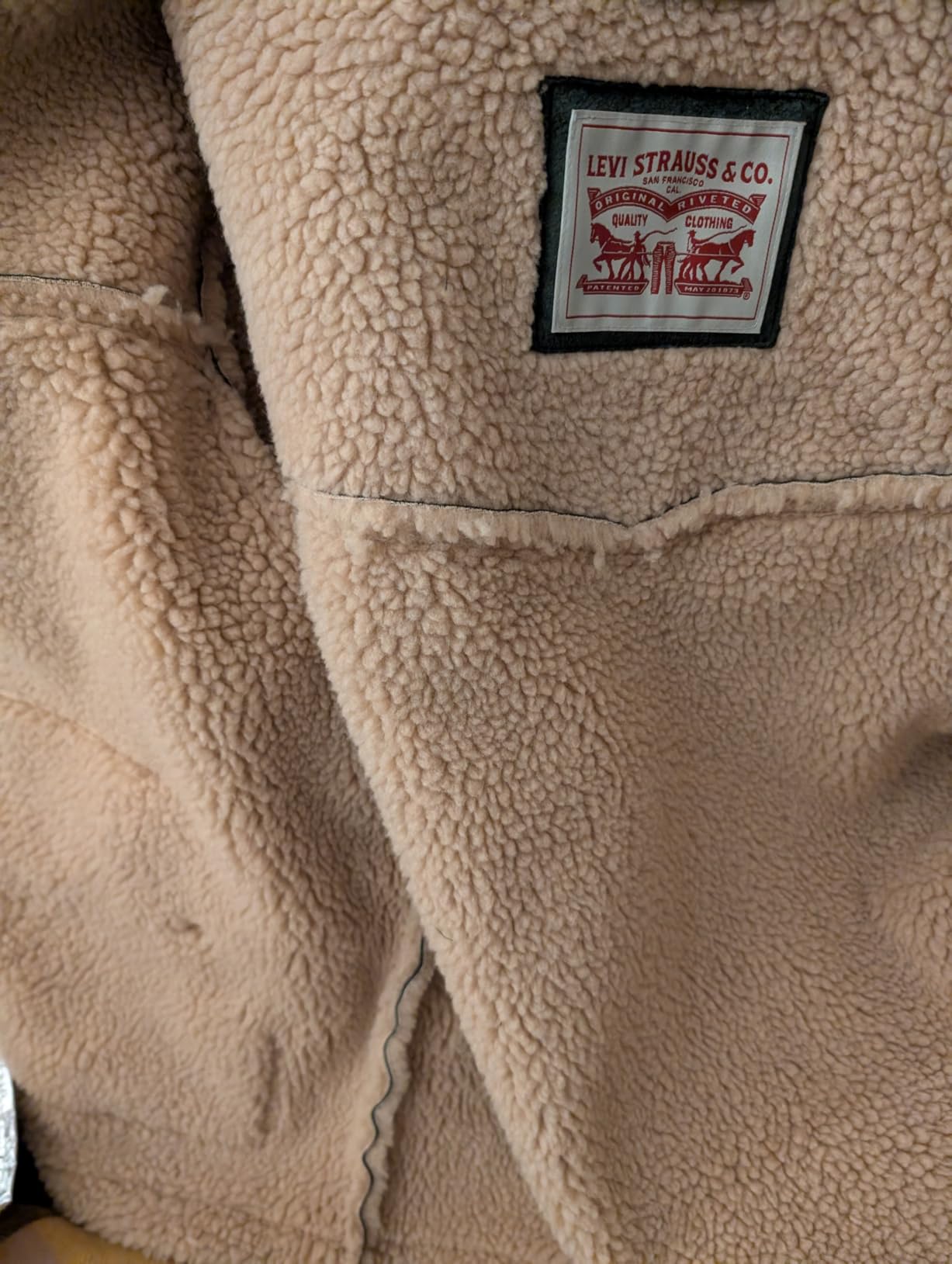 Levi's Men's Mixed Media Faux Shearling Jacket customer photo 2