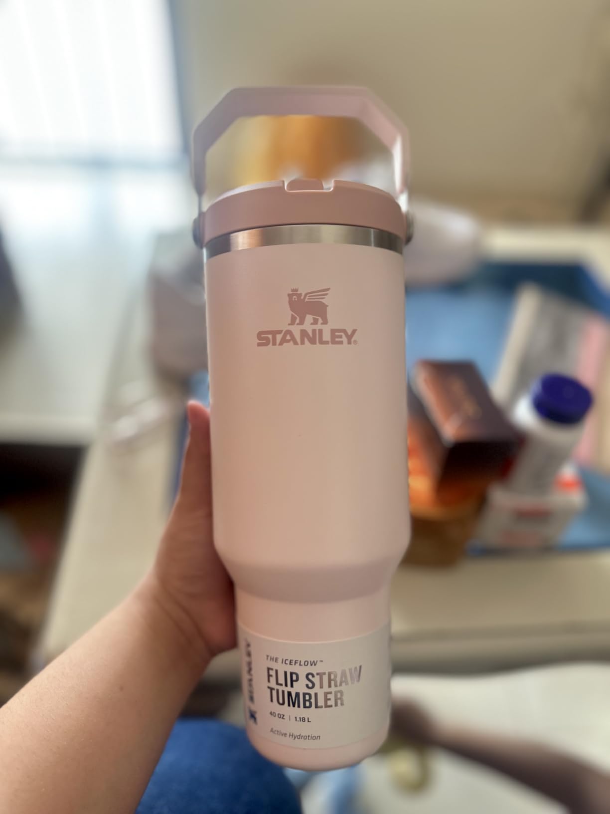 Stanley IceFlow 2.0 Flip Straw Tumbler with Handle 30 oz | Twist On Lid and Flip Up Straw | Leak Resistant Water Bottle | Insulated Stainless Steel | BPA-Free | Dried Pine customer photo 2