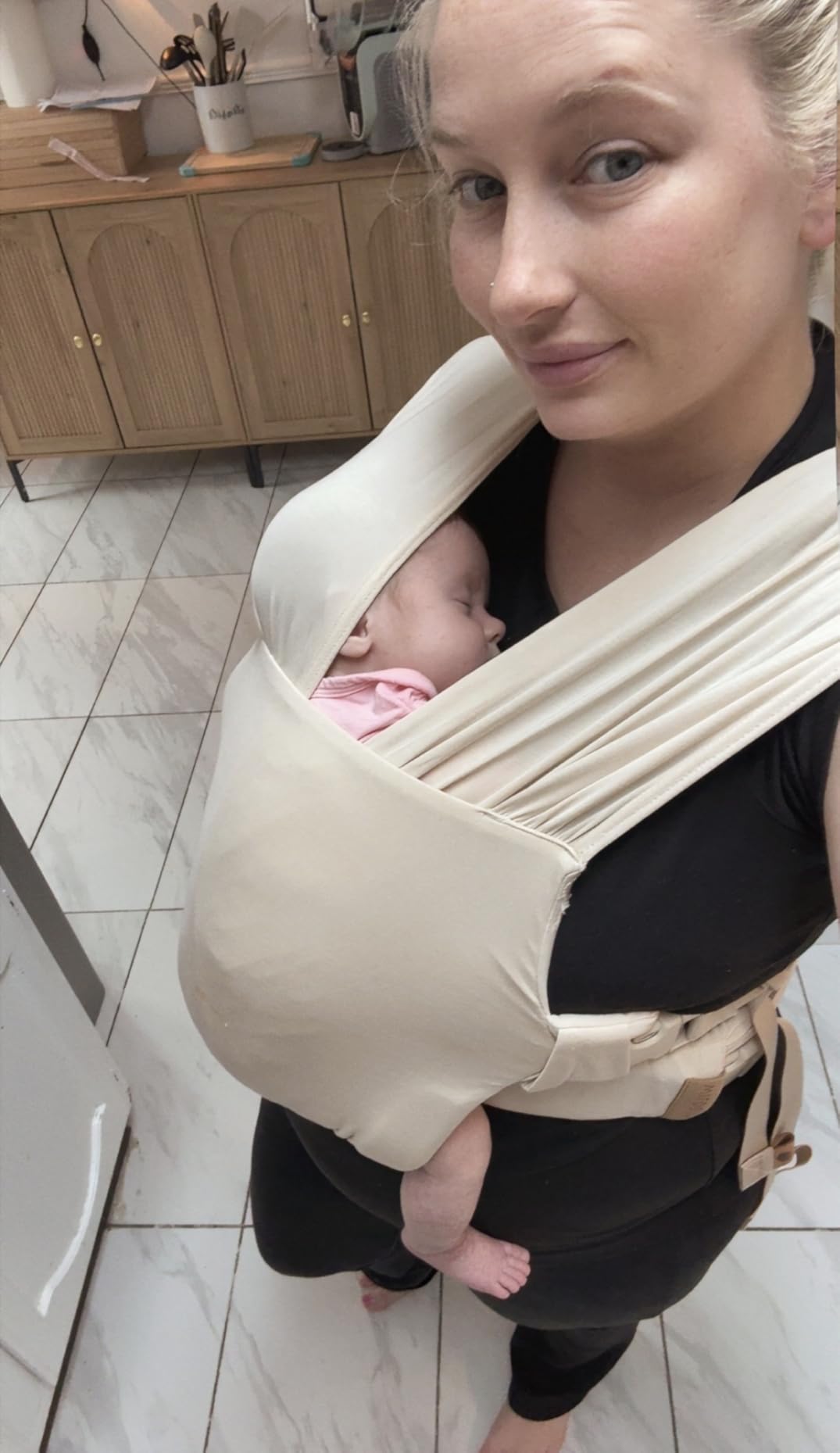 WildBird - Aerial Buckle Wrap - 0-6 Months - Standard (XS-XL) Sparrow - Newborn Baby Carrier - Front Carry - Soft Fabric, Straps, Head Support, Padded Waist Belt - Baby Essentials - New Mom Gifts customer photo 2