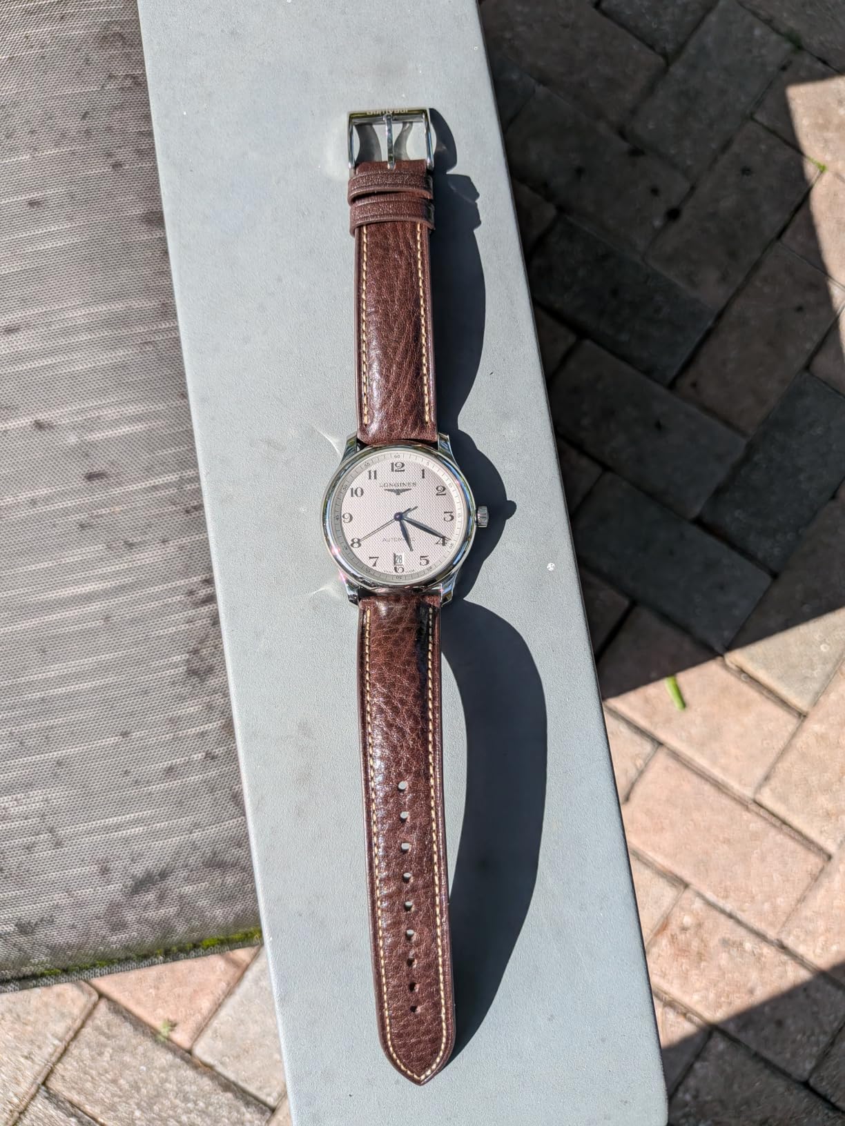 Italian Leather Watch Band Tuscany Natural Vegetable-Tanned Top Grain Genuine Leather Strap, 18mm 19mm 20mm 21mm 22mm XL XXL Quick Release Replacement Watch Bands for Men and Women Thick and Soft customer photo 1