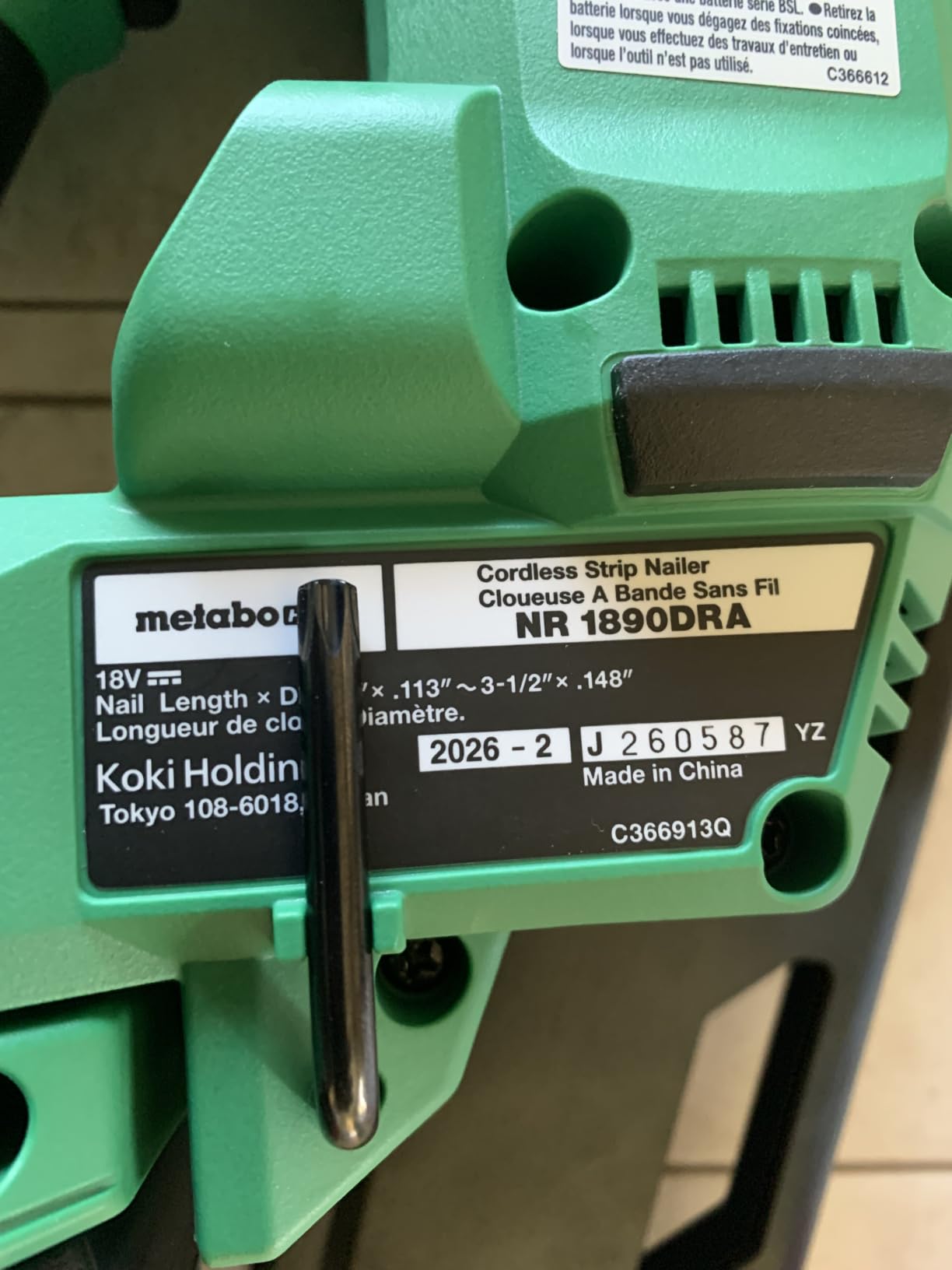 Metabo HPT 18V MultiVolt Cordless 21-Degree Framing Nailer Kit with 4.0Ah Battery (NR1890DRA) customer photo 1
