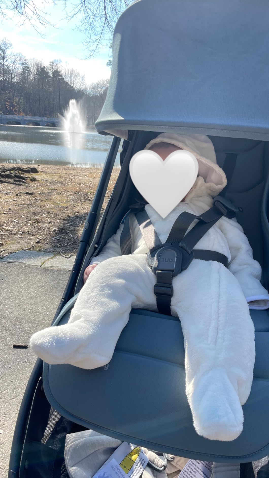 UPPAbaby Minu V3 Travel Stroller | Lightweight + Compact Design | One-Hand Fold + Unfold | from Birth + Overhead Compatible | Dillan (Stone Blue/Carbon Frame/Sand Leather) customer photo 1