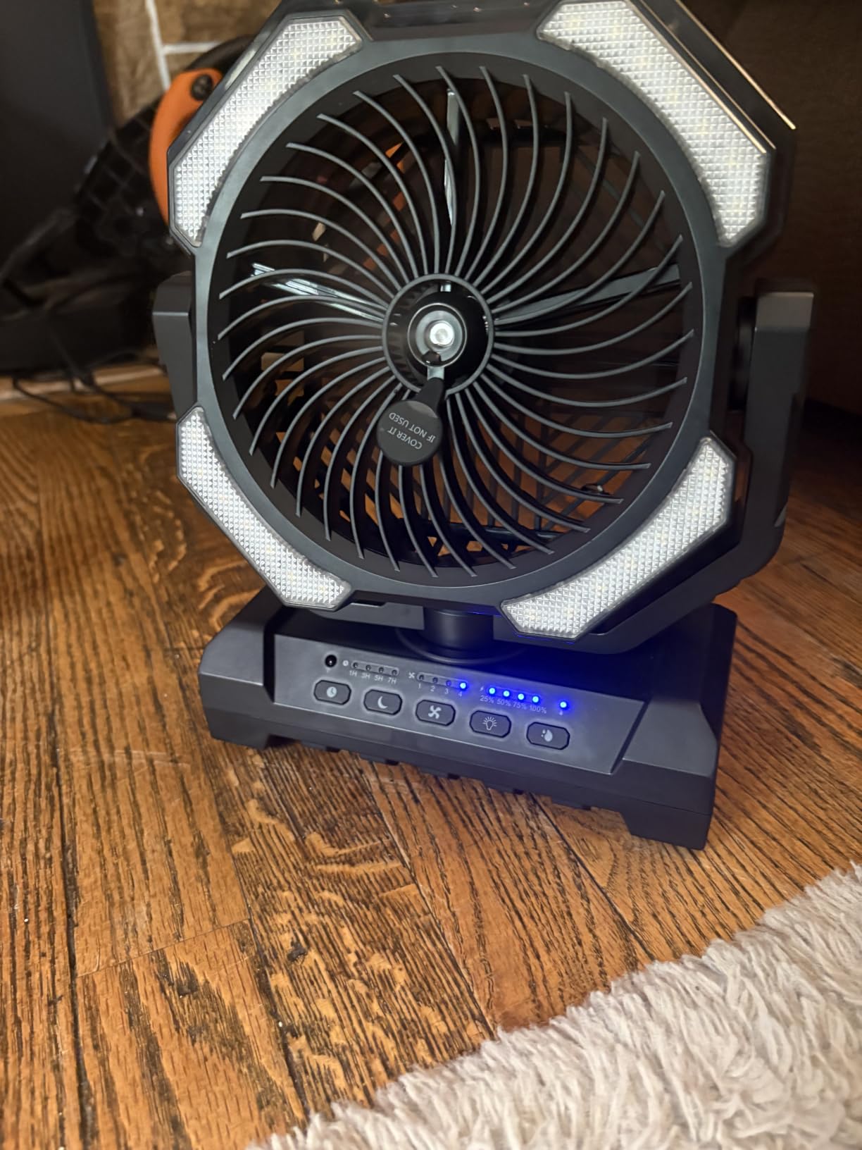 Camping Misting Fan - 24000mAh Portable Battery Powered Fans with 9oz Water Tank, Light, Hook - Rechargeable, 120H Cooling, Last 5H Mist, 4 Speed, Sleep Mode - Outdoor Gear, Travel Essentials customer photo 1