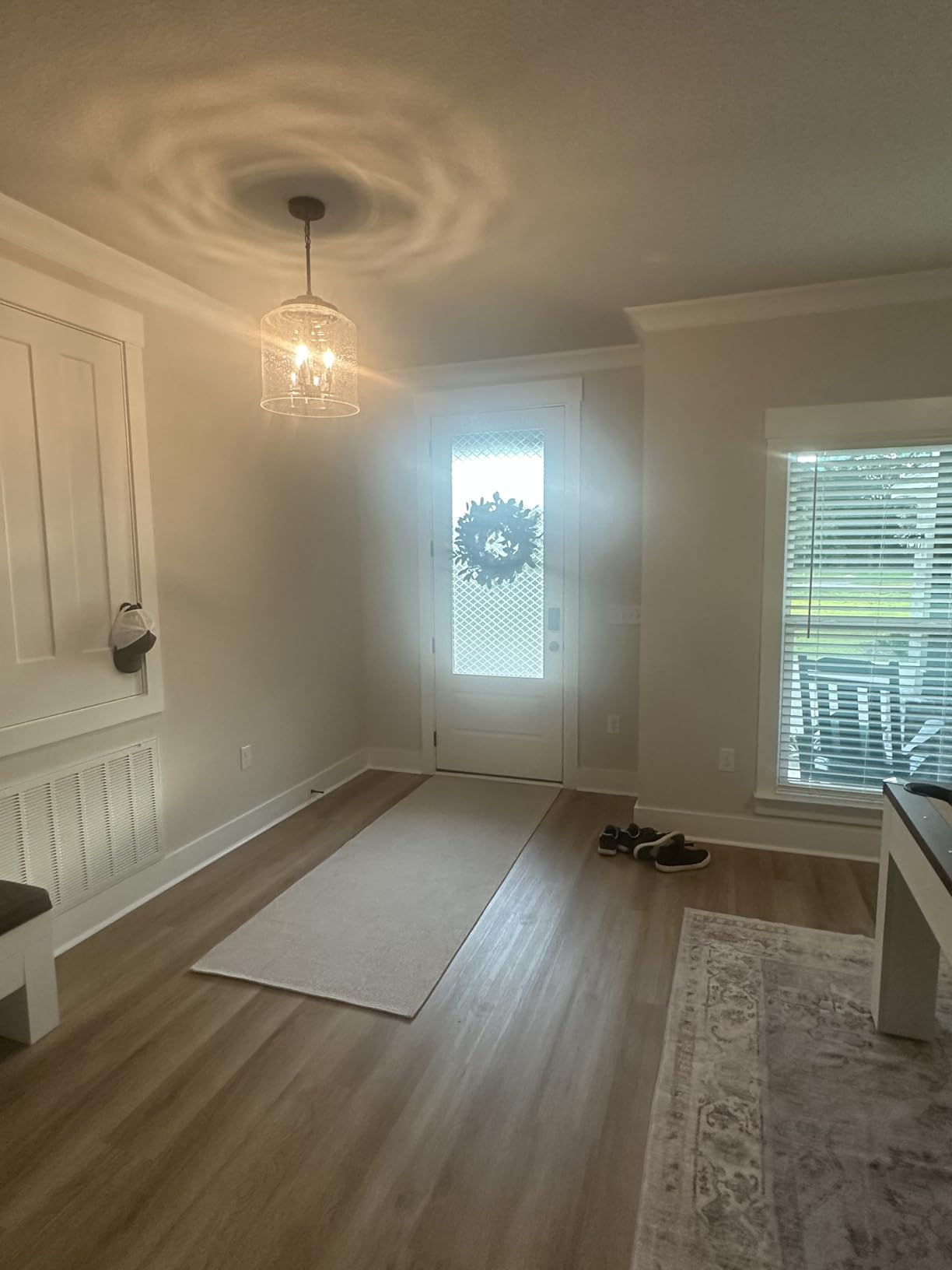 Haton Window Privacy Film Decorative Frosted Glass Window Film, Sun Blocking Stained Glass Clings, Static Cling Removable Stickers for Home Door Coverings, Lattice Pattern 17.5