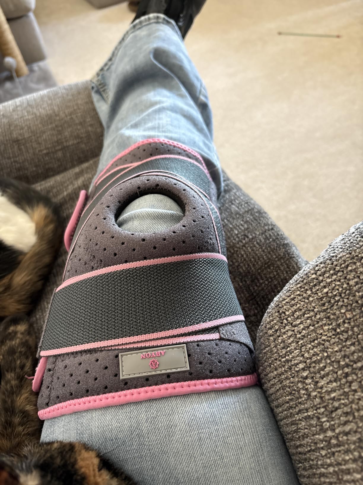 Adjustable Knee Brace for Meniscus Tear - Maximum Knee Support for Men and Women with Dual Side Stabilizers & Crossed Compression Straps for ACL, MCL, LCL, Patella Injury and Post-Surgery Recovery customer photo 1
