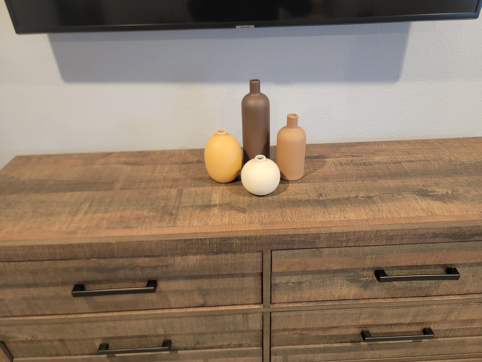 Modern Ceramic Vase Set, Neutral Colors, Decorative Vases for Home Shelf Decor, 4 Piece Collection, Happy Birthday Gifts for Women Mom Her Friend Sister Wife Grandma customer photo 2