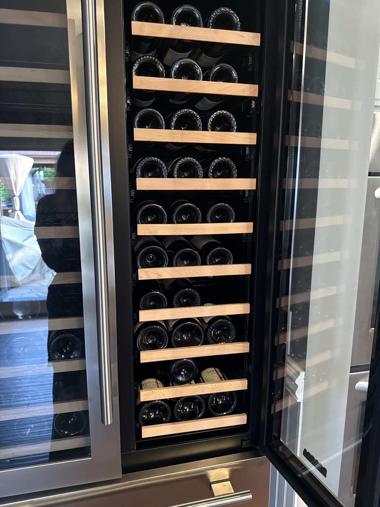 BODEGA 24 Inch Wine and Beverage Refrigerator Cooler,Dual Zone Wine Fridge with Memory Temperature Control 77 Bottles and 180 Cans,Built-In or Freestanding 2-in-1 Wine Cooler for Home Bar Kitchen customer photo 2