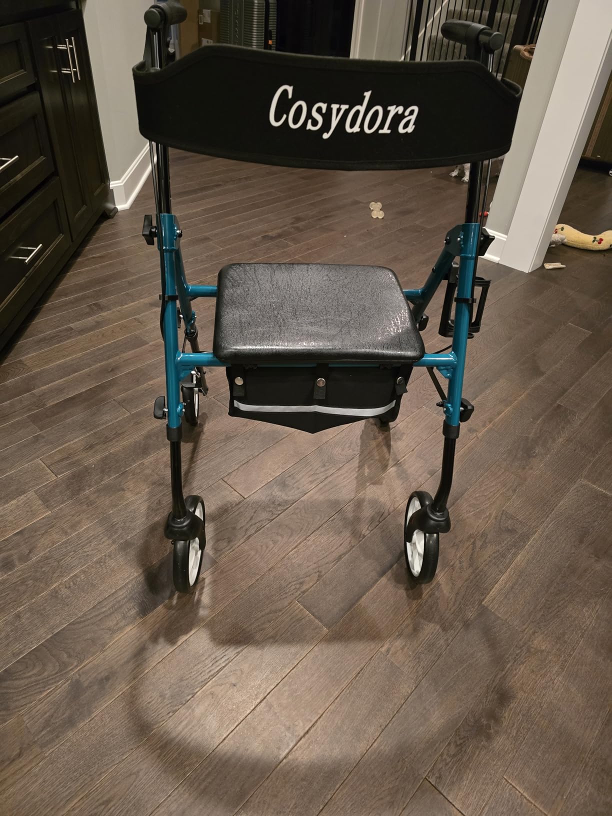 Cosydora Rollator Walkers for Seniors with Seat, 15 Lbs Ultra Lightweight Foldable Rolling Walker, 350Lbs Heavy Duty Aluminum, 8